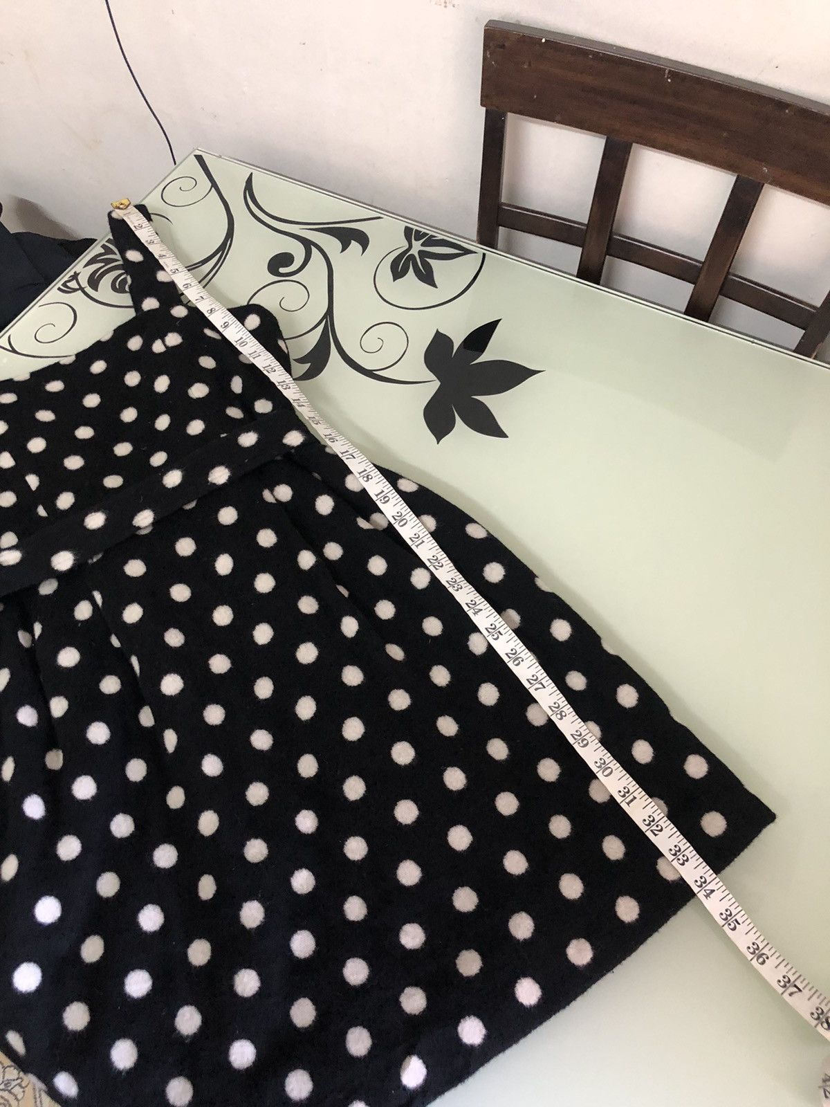 agnes b. Nice❗️Agnes B. Wool Polka Dot Black Dress Belted Size XS / US 0-2 / IT 36-38 - 24 Thumbnail