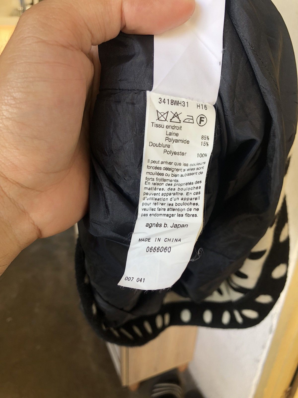 agnes b. Nice❗️Agnes B. Wool Polka Dot Black Dress Belted Size XS / US 0-2 / IT 36-38 - 21 Thumbnail