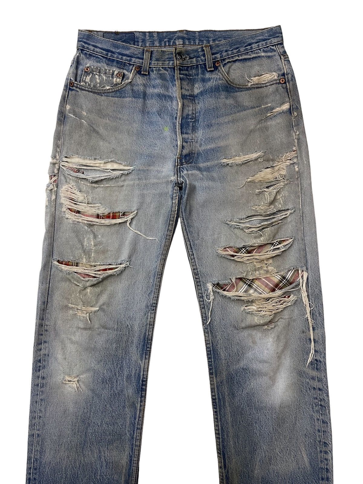 Levi's Vintage Clothing Vintage Levis Ripped Distressed Denim Size US 33 - 4 Thumbnail