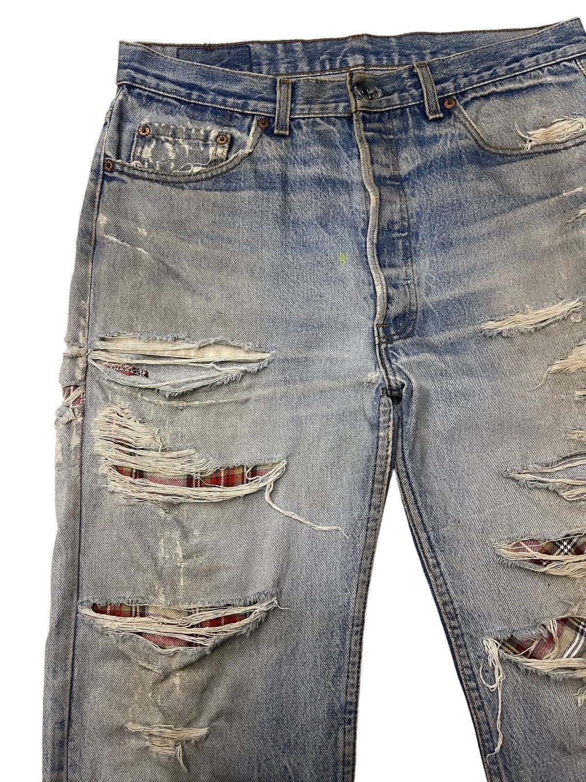 Levi's Vintage Clothing Vintage Levis Ripped Distressed Denim Size US 33 - 6 Thumbnail