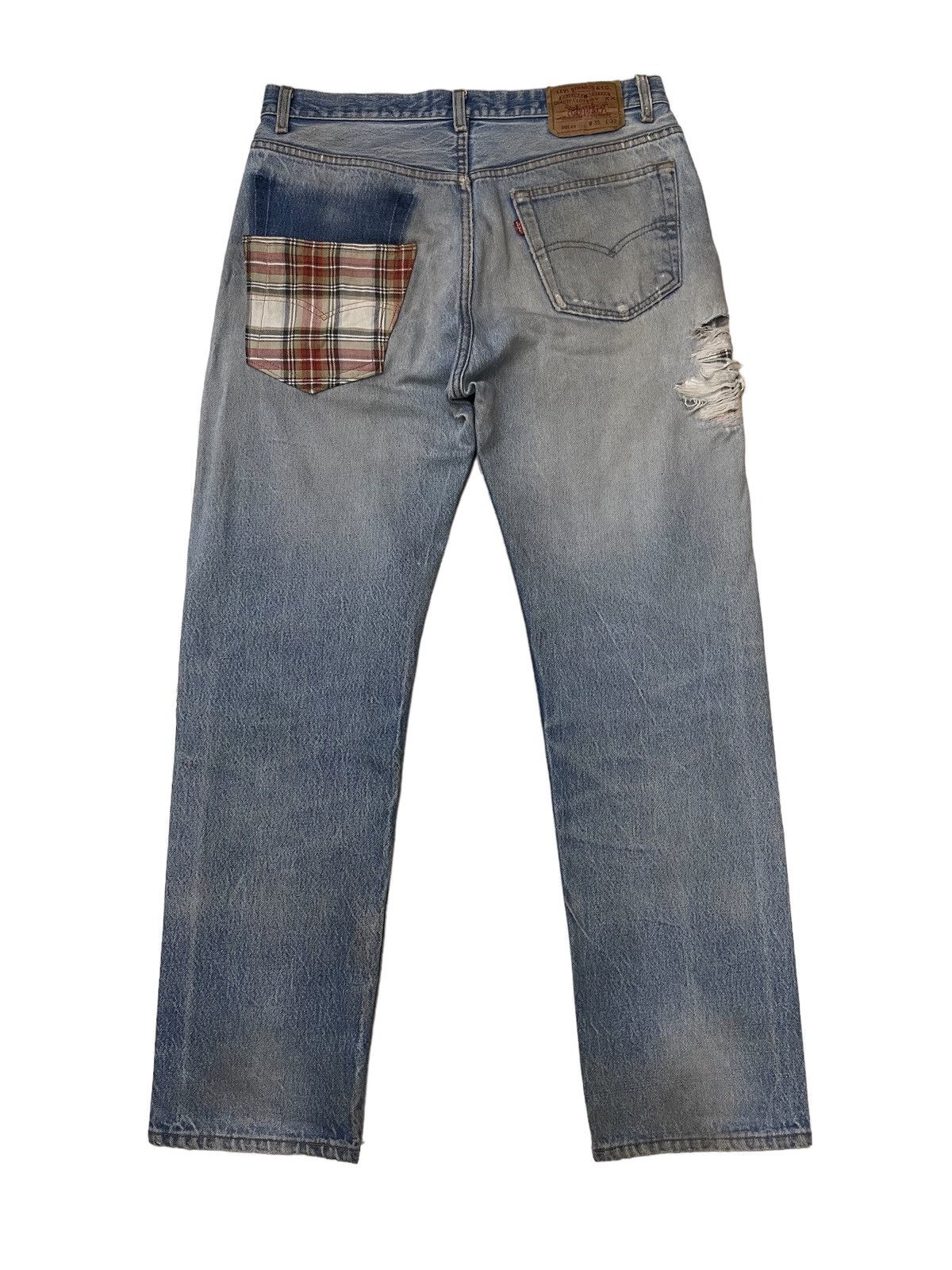 Levi's Vintage Clothing Vintage Levis Ripped Distressed Denim Size US 33 - 2 Thumbnail