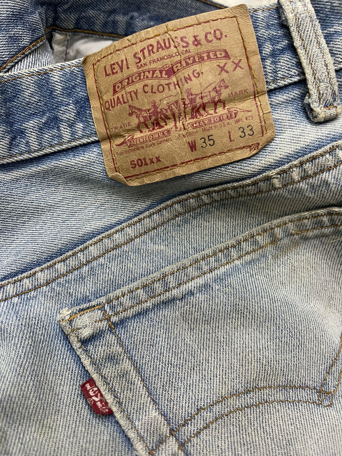 Levi's Vintage Clothing Vintage Levis Ripped Distressed Denim Size US 33 - 9 Thumbnail