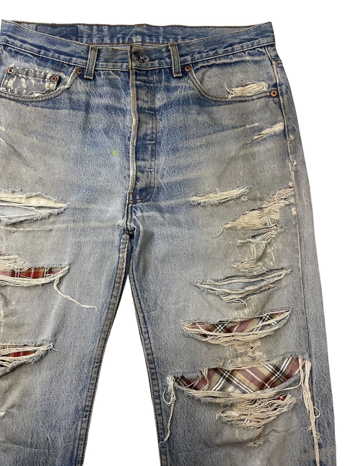 Levi's Vintage Clothing Vintage Levis Ripped Distressed Denim Size US 33 - 7 Thumbnail