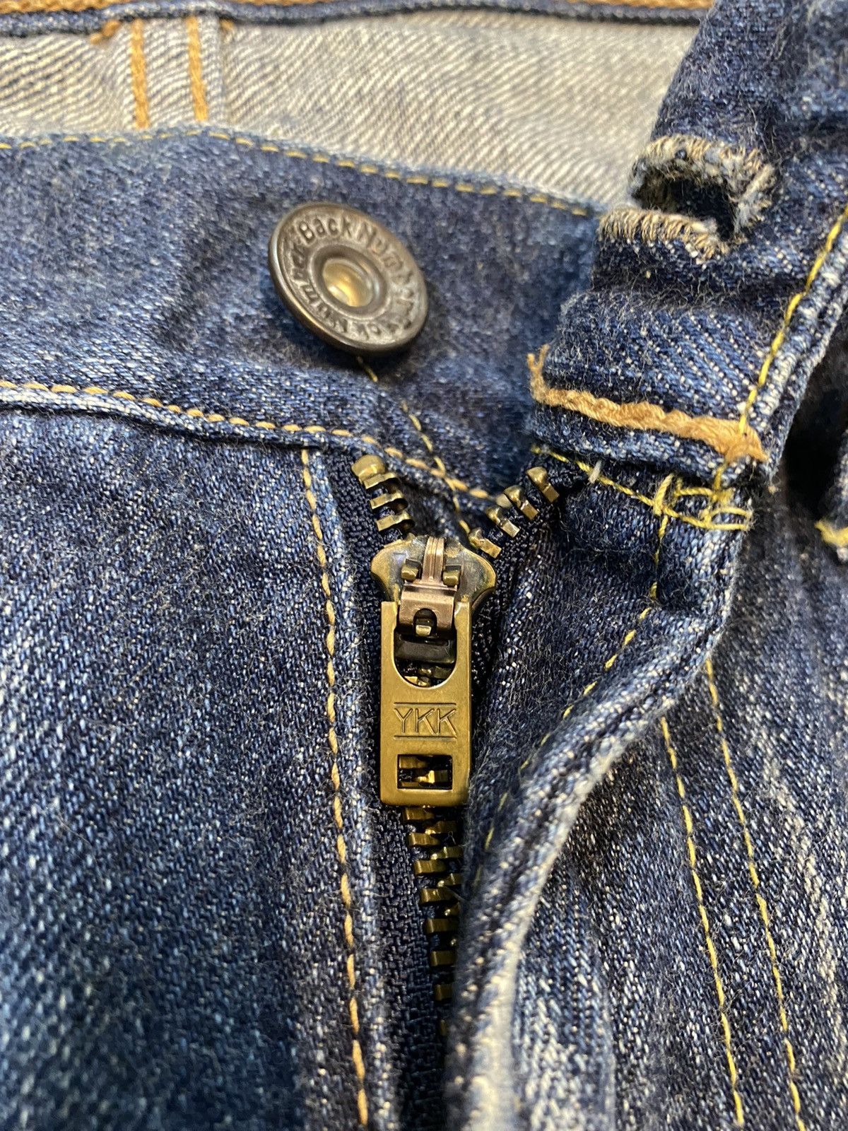 Japanese Brand Back Number Distressed Denim Nice Design Jean Size US 33 - 9 Thumbnail