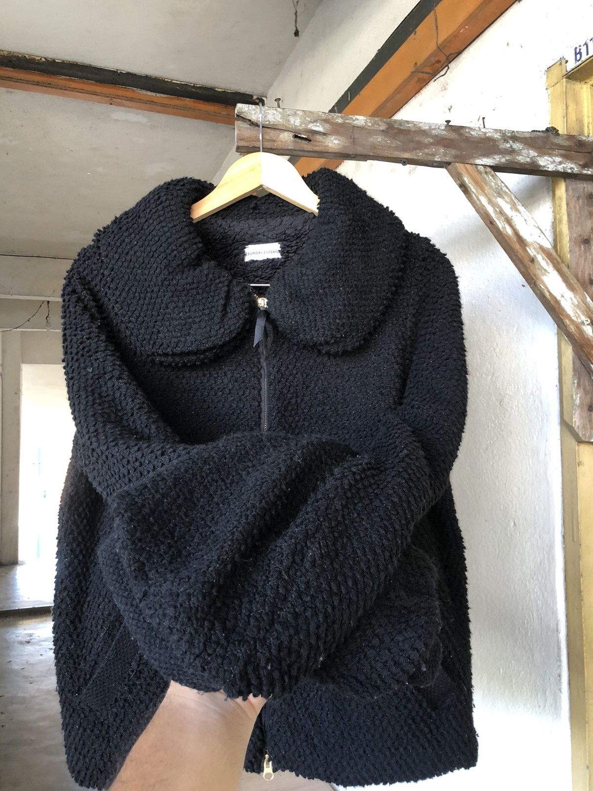 Issey Miyake Tsumori Chisato by Issey Miyake Boa Blouson Black Jackets Size L / US 10 / IT 46 - 11 Thumbnail