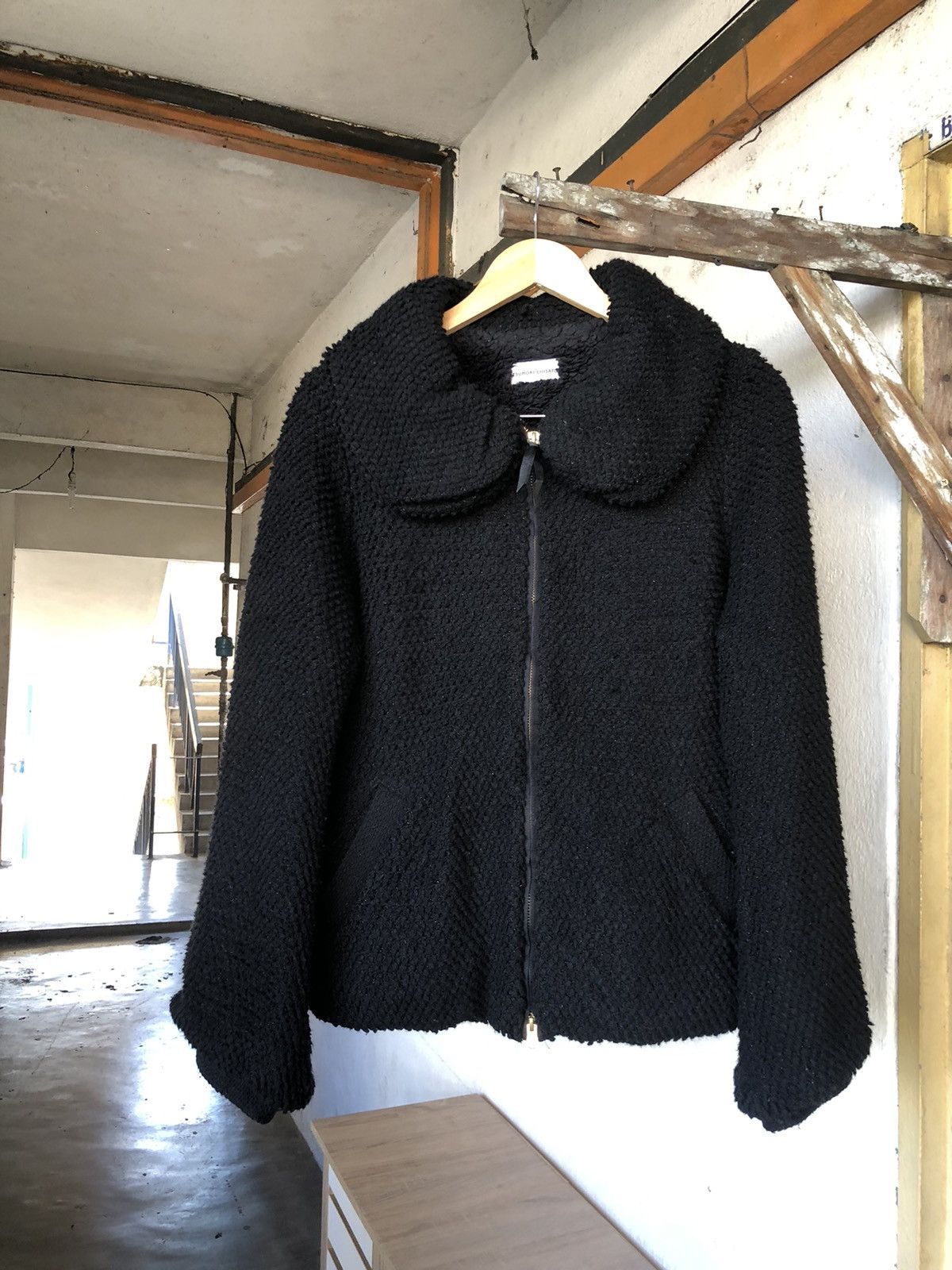 Issey Miyake Tsumori Chisato by Issey Miyake Boa Blouson Black Jackets Size L / US 10 / IT 46 - 7 Thumbnail