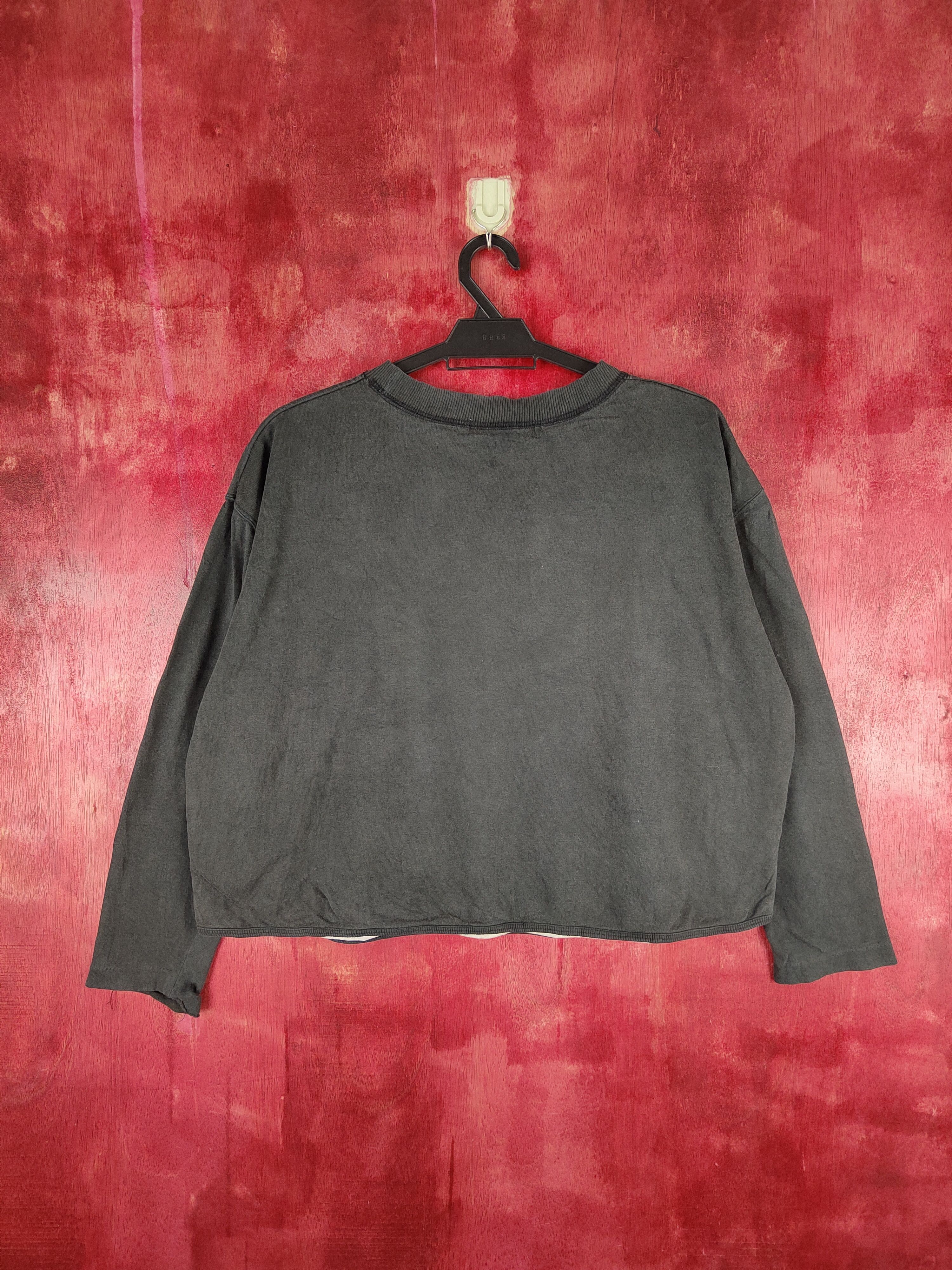 Japanese Brand Oribe Co. Black vintage Faded Crop Tops #263B Size M / US 6-8 / IT 42-44 - 8 Thumbnail