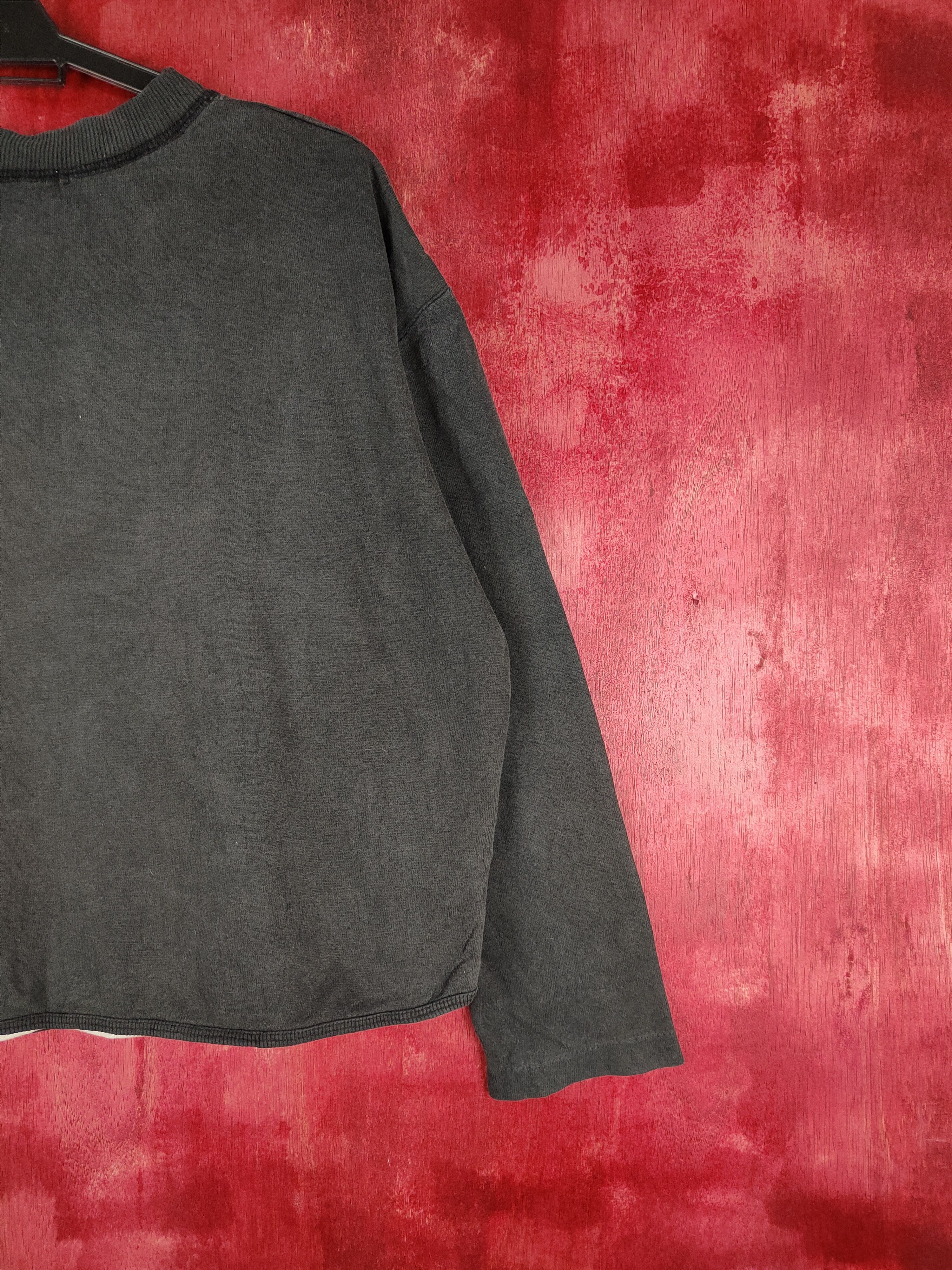 Japanese Brand Oribe Co. Black vintage Faded Crop Tops #263B Size M / US 6-8 / IT 42-44 - 11 Thumbnail