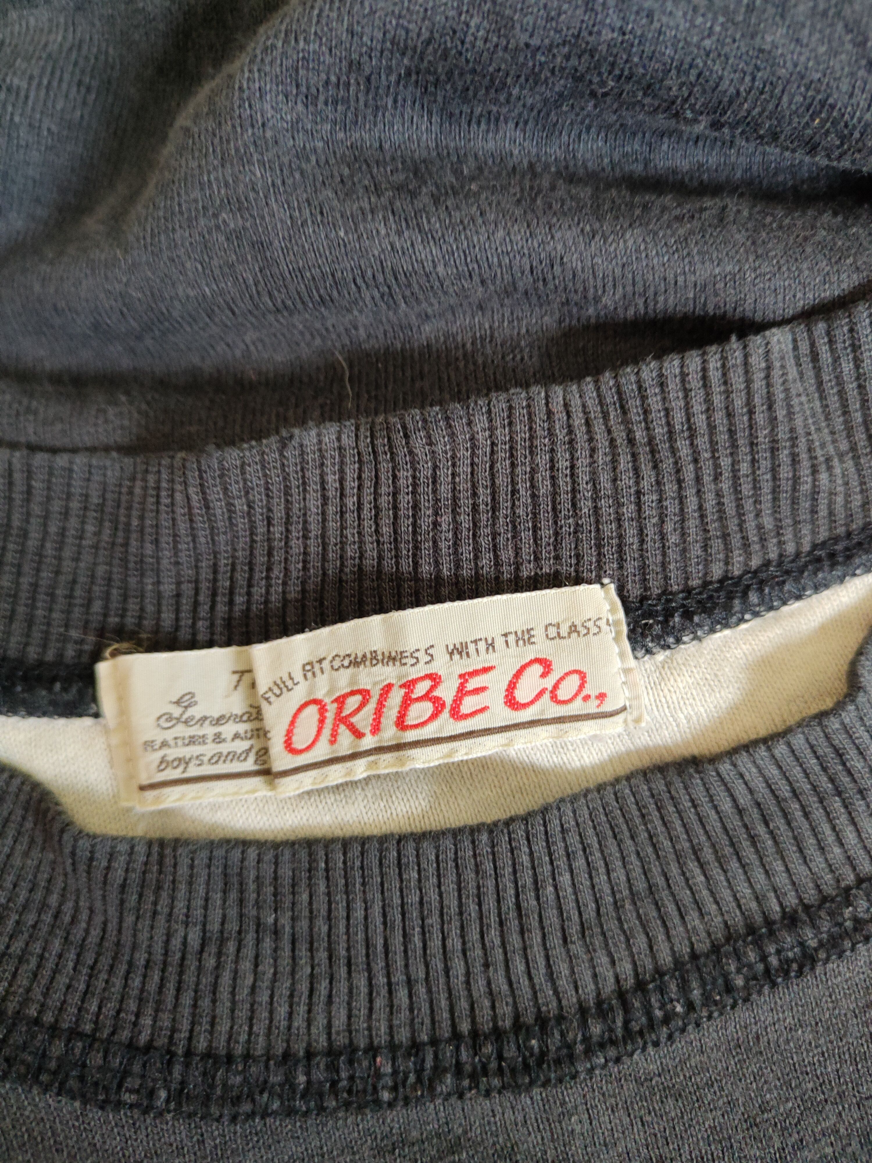 Japanese Brand Oribe Co. Black vintage Faded Crop Tops #263B Size M / US 6-8 / IT 42-44 - 12 Thumbnail