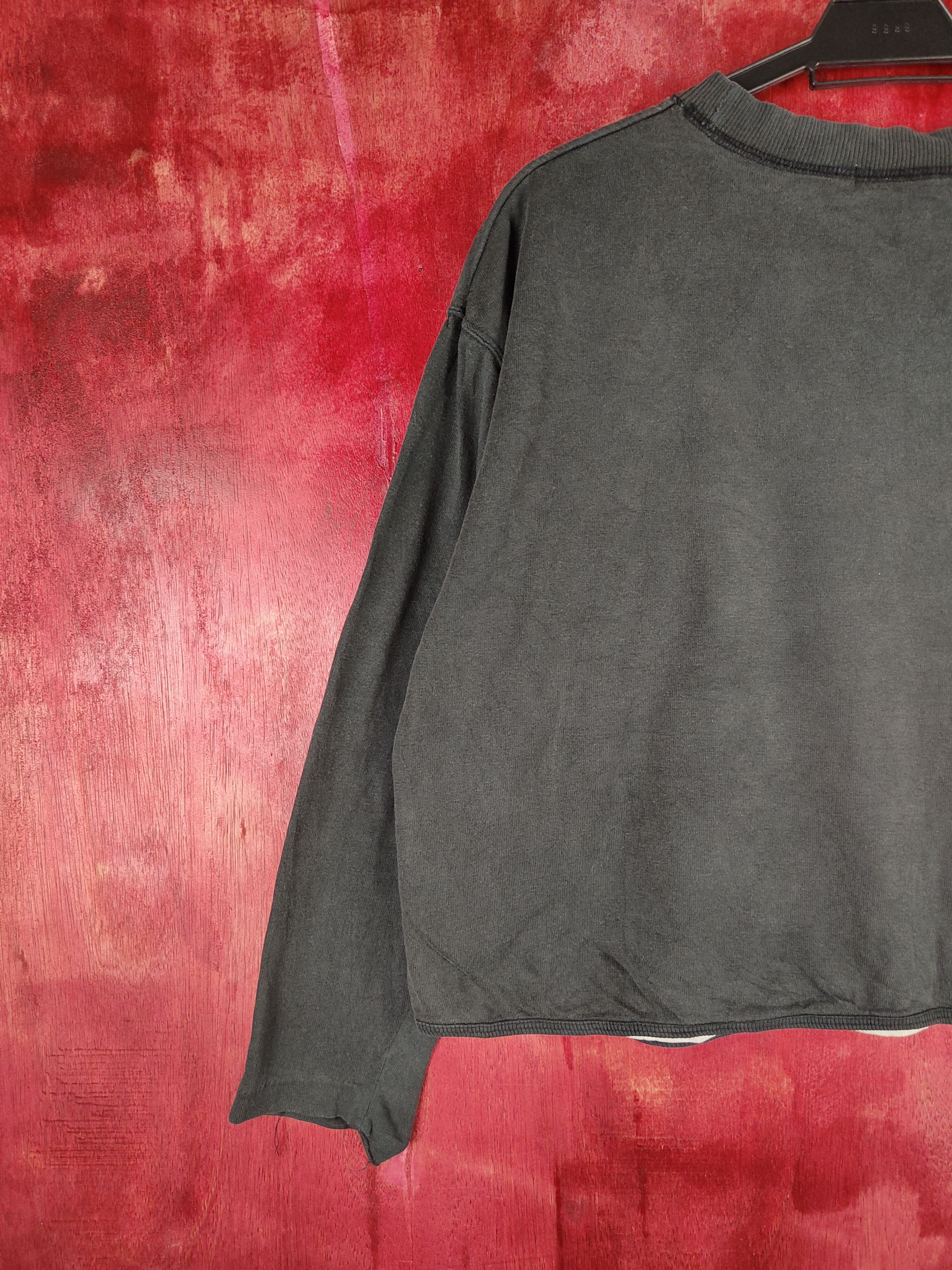 Japanese Brand Oribe Co. Black vintage Faded Crop Tops #263B Size M / US 6-8 / IT 42-44 - 10 Thumbnail