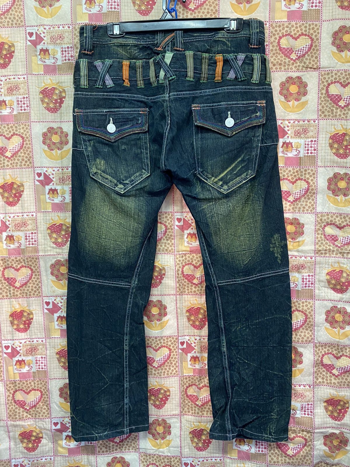 Hysteric Glamour × Japanese Brand Japanese Dominate Double Waist Distressed Rust Denim Size US 33 - 5 Thumbnail