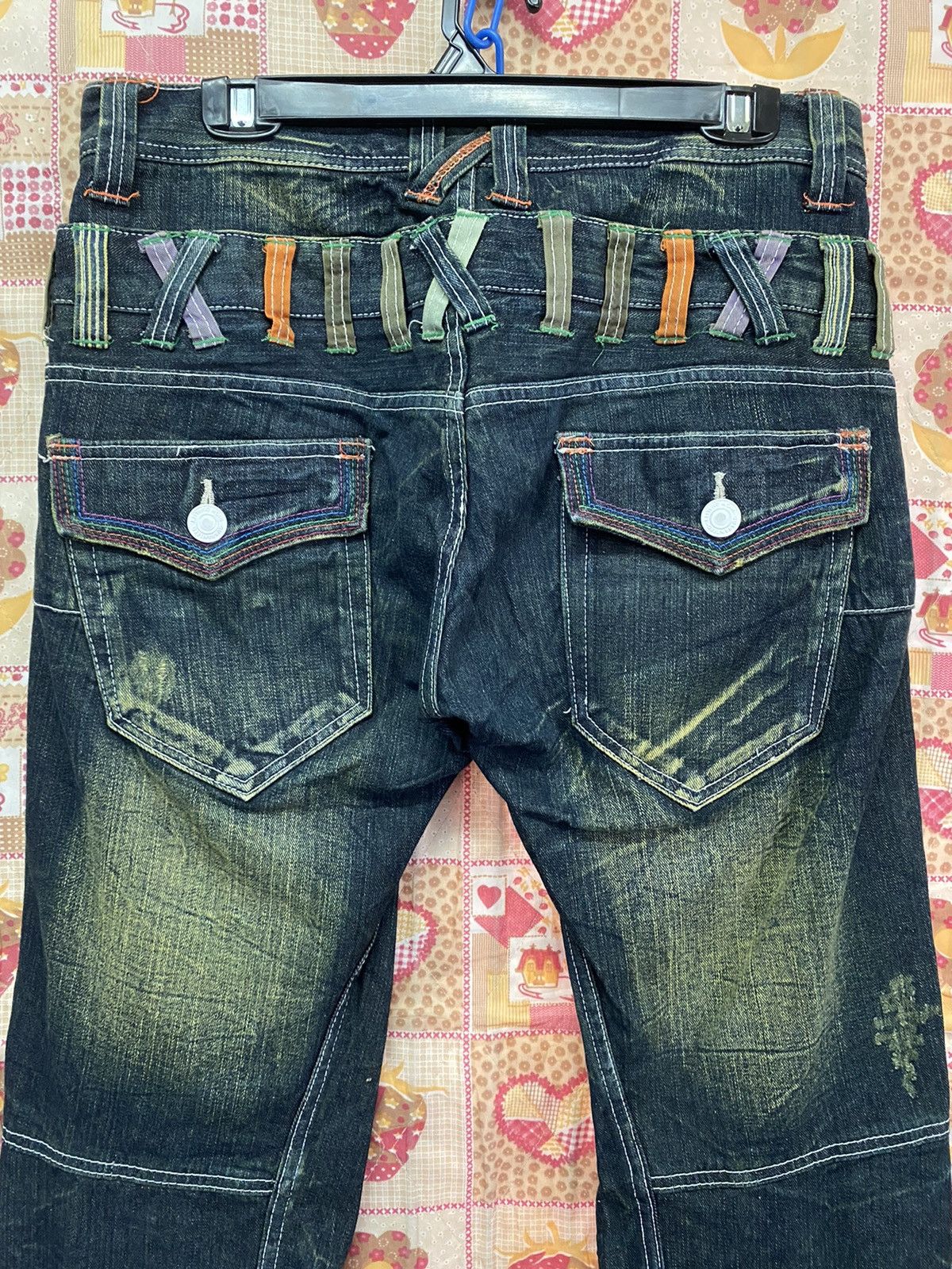 Hysteric Glamour × Japanese Brand Japanese Dominate Double Waist Distressed Rust Denim Size US 33 - 6 Thumbnail