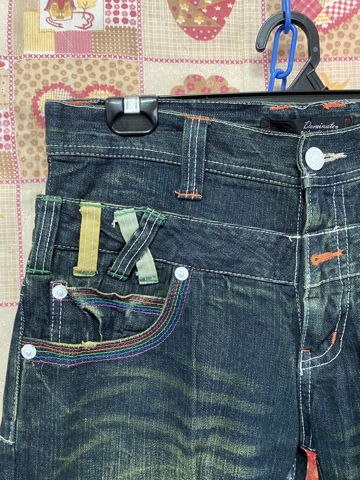 Hysteric Glamour × Japanese Brand Japanese Dominate Double Waist Distressed Rust Denim Size US 33 - 3 Thumbnail