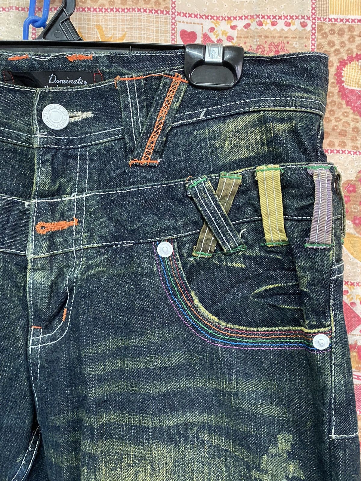 Hysteric Glamour × Japanese Brand Japanese Dominate Double Waist Distressed Rust Denim Size US 33 - 4 Thumbnail