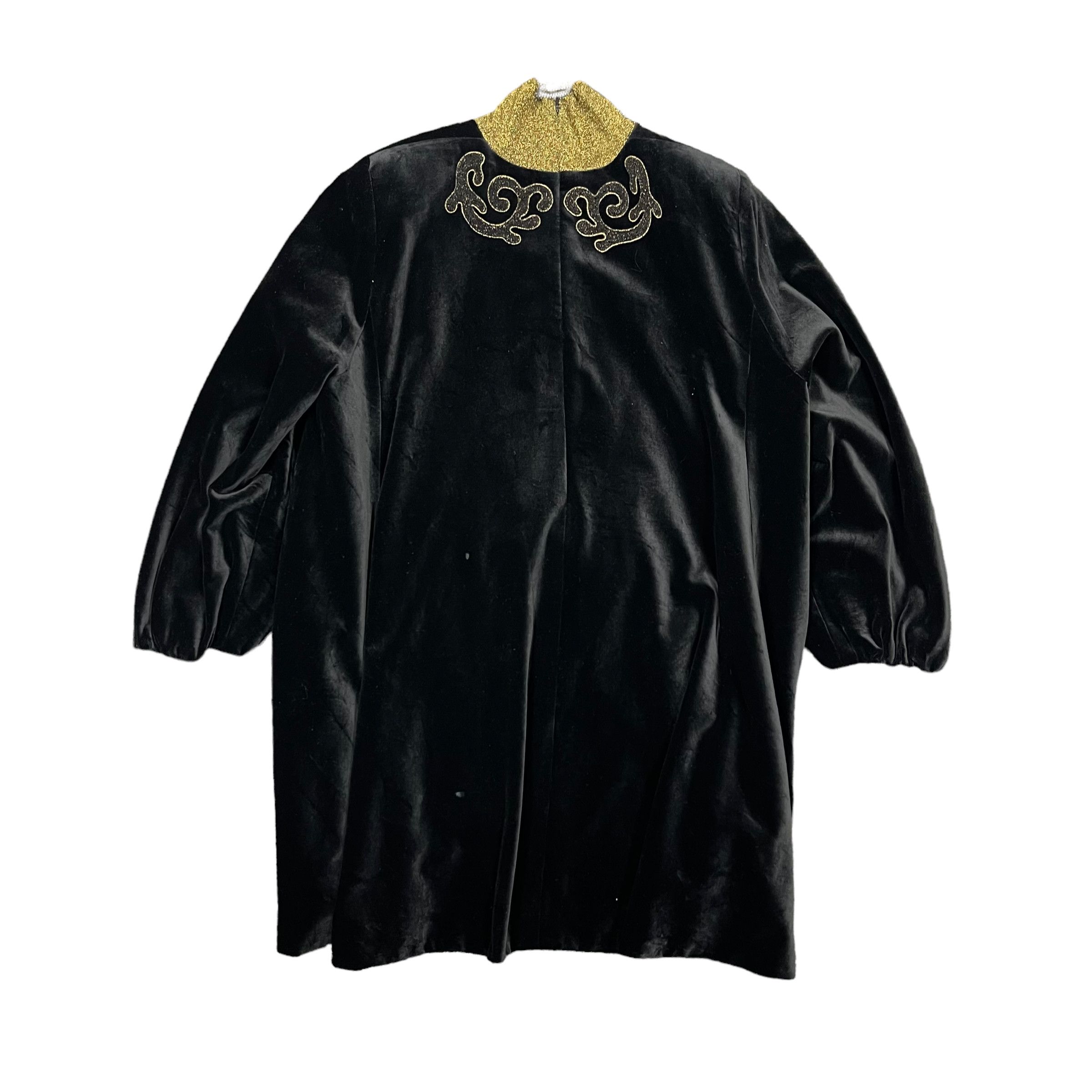 Christian Dior 1990s Golden Floral Velvet Blouse