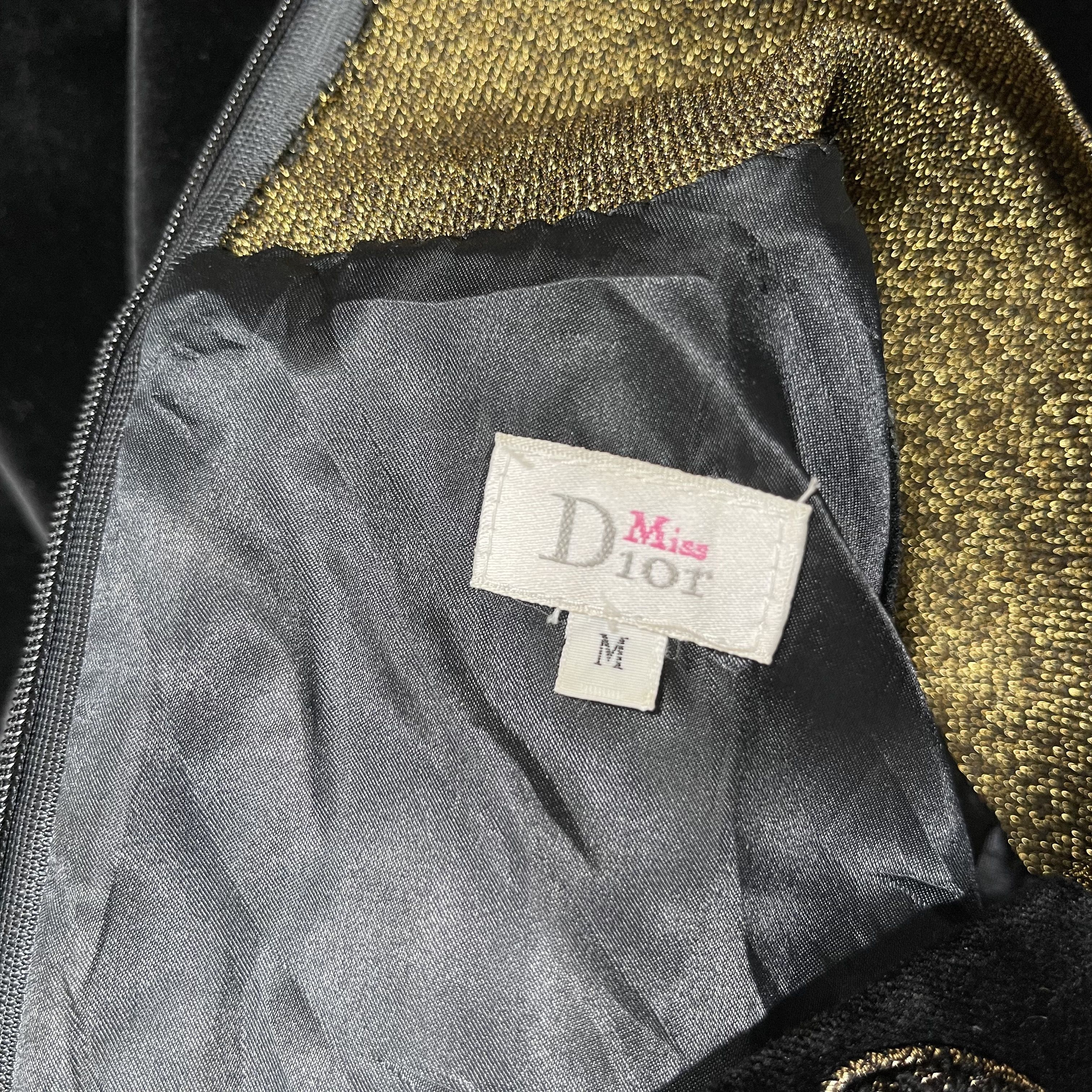 Christian Dior 1990s Golden Floral Velvet Blouse