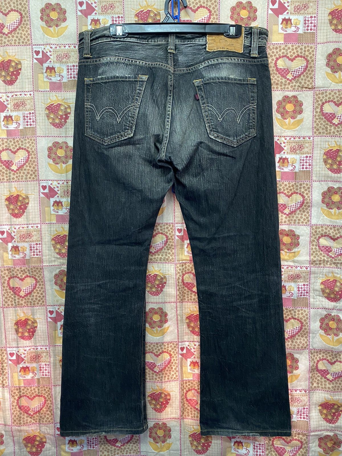 Edwin × Japanese Brand Baggy Jeans Japanese Edwin 511RV Crazy Fade Black Distressed Size US 34 / EU 50 - 4 Thumbnail