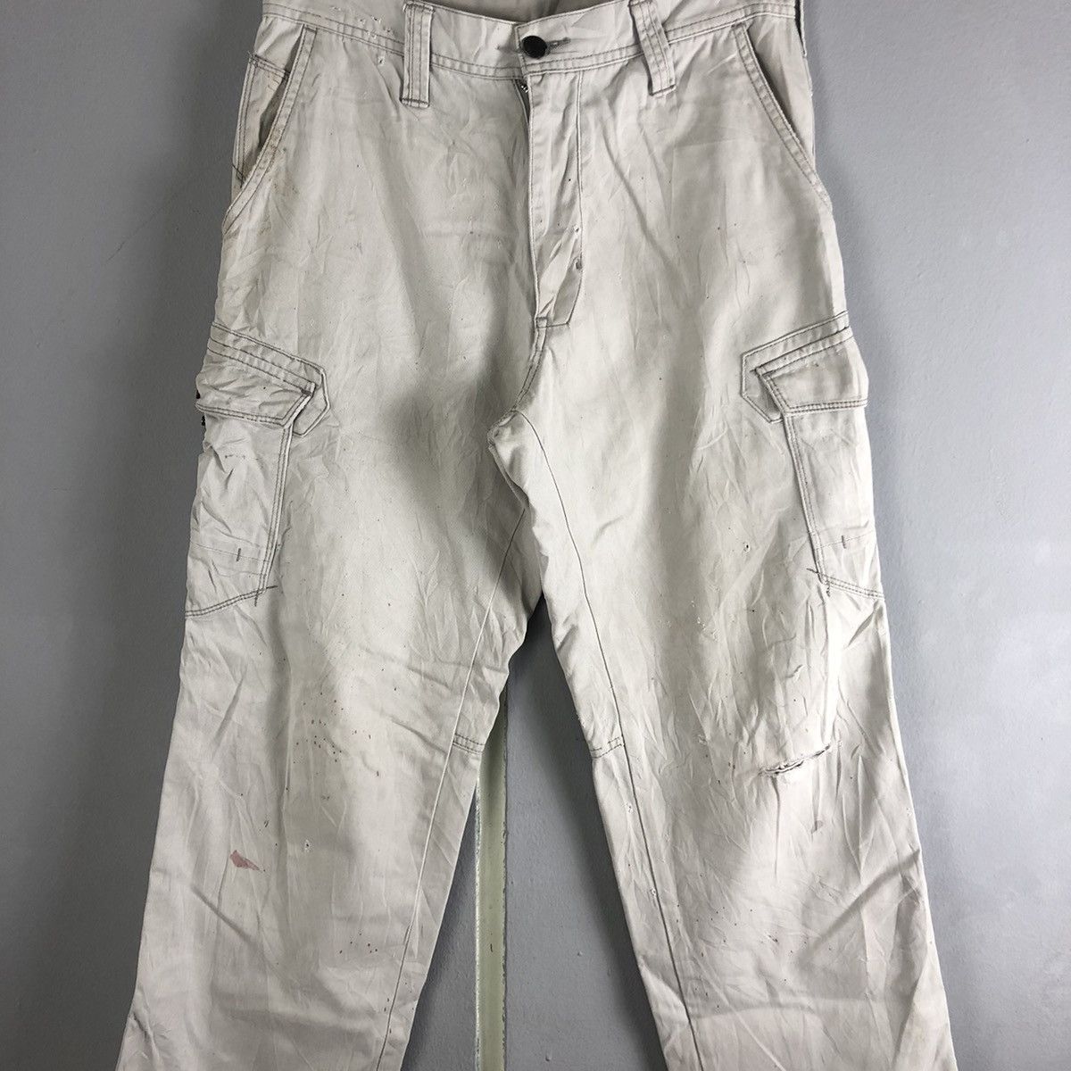 Japanese Brand Evenriver White Multipocket Tactical Cargo Pants #c1280 Size US 30 / EU 46 - 4 Thumbnail