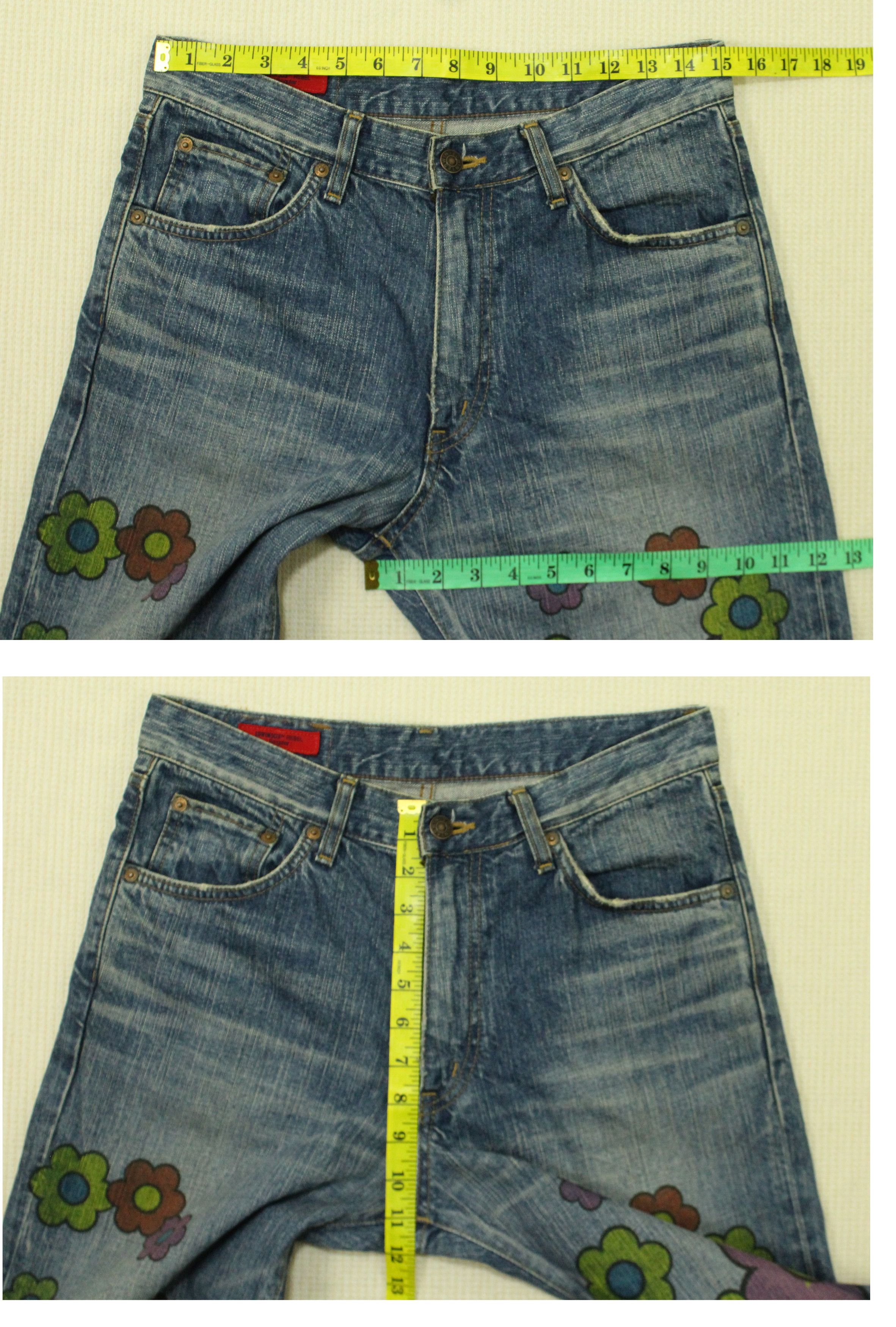 Edwin EDWIN Denim Jeans Abstract Denim Flowers Size 32x33 Size US 32 / EU 48 - 21 Thumbnail