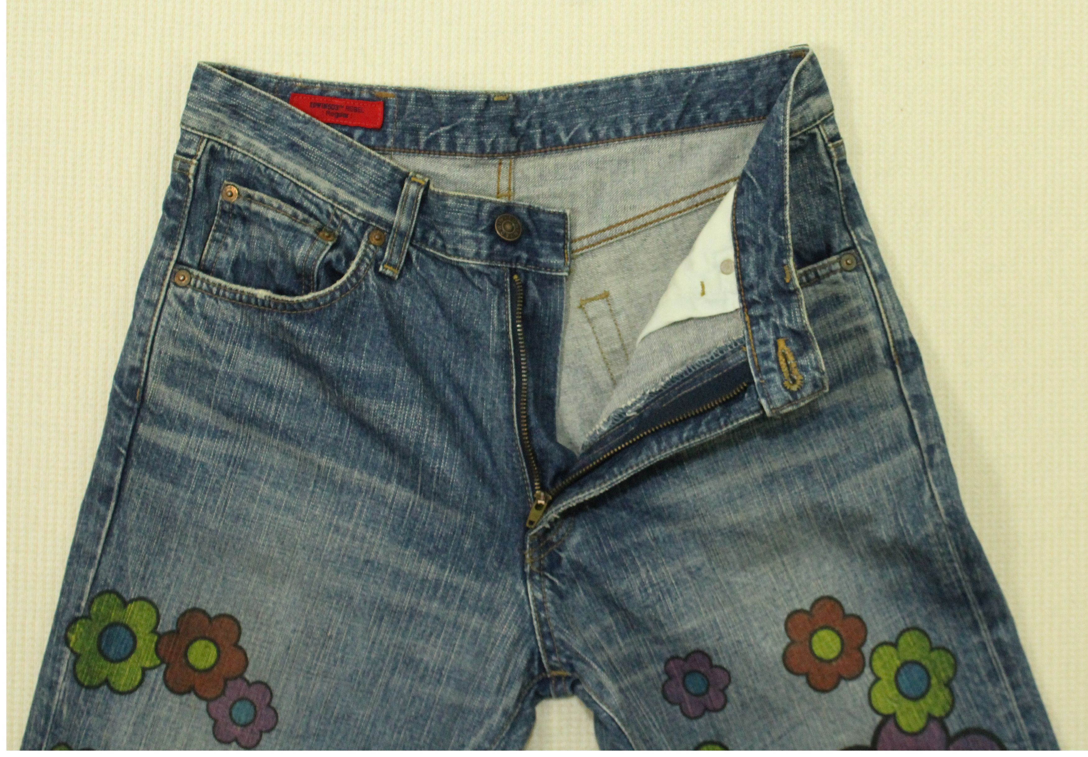 Edwin EDWIN Denim Jeans Abstract Denim Flowers Size 32x33 Size US 32 / EU 48 - 15 Thumbnail