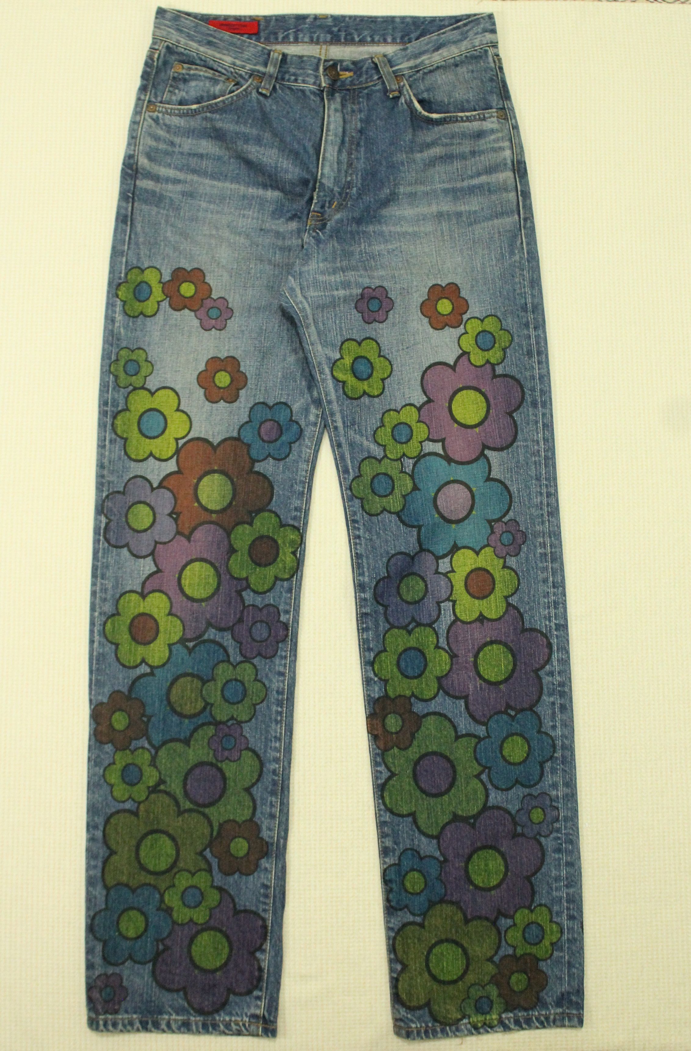 Edwin EDWIN Denim Jeans Abstract Denim Flowers Size 32x33 Size US 32 / EU 48 - 1 Thumbnail