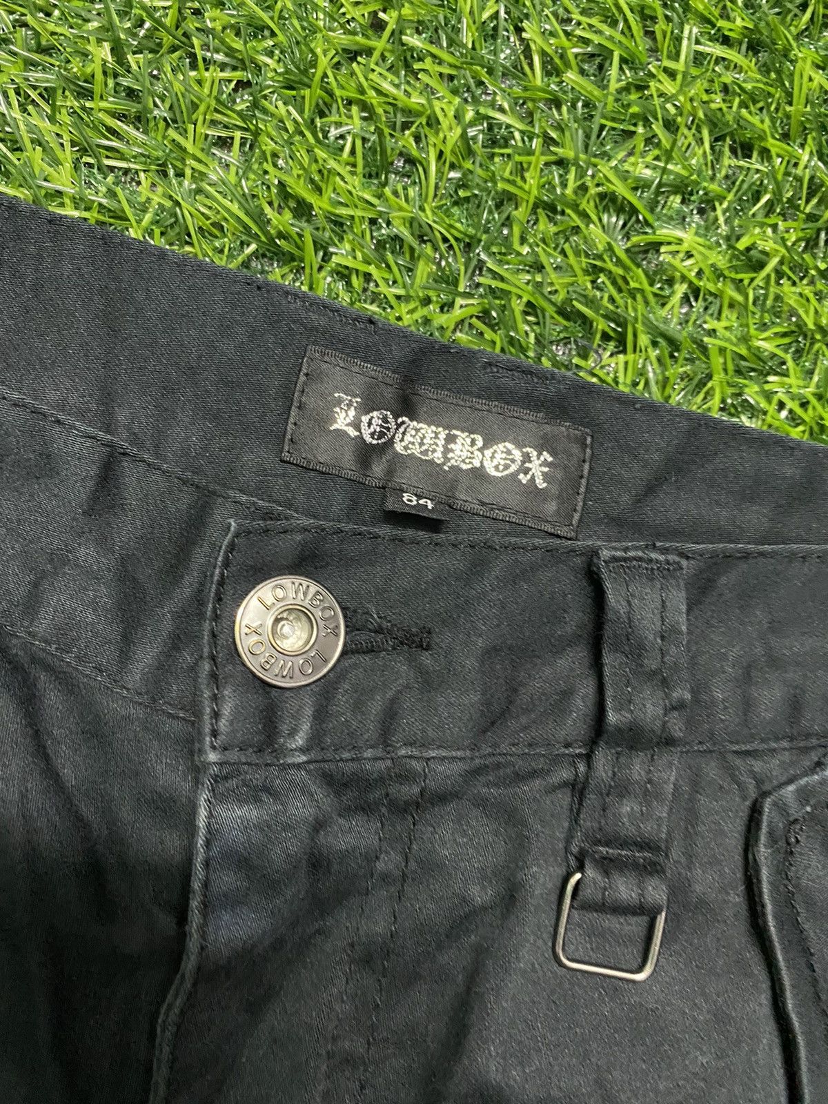 Japanese Brand Low Box Multipockets Flare Cargo Pants Size US 33 - 5 Thumbnail