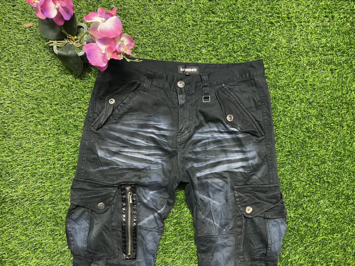 Japanese Brand Low Box Multipockets Flare Cargo Pants Size US 33 - 3 Thumbnail