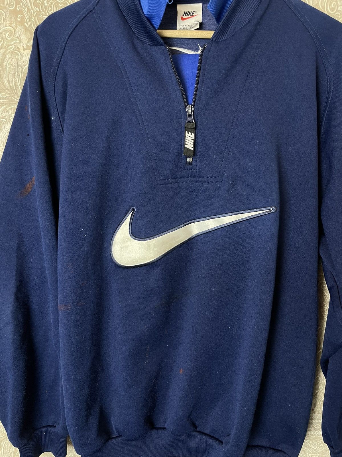 Nike × Vintage Nike USA Rare Sweatshirt 1990 90s Vintage Up 1/4 Zip Size US M / EU 48-50 / 2 - 3 Thumbnail
