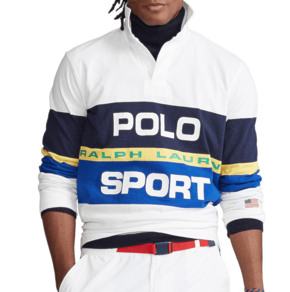 Image of Polo Ralph Laurent Classic-Fit Racing Rugby Shirt , Men's (Size 2XL)