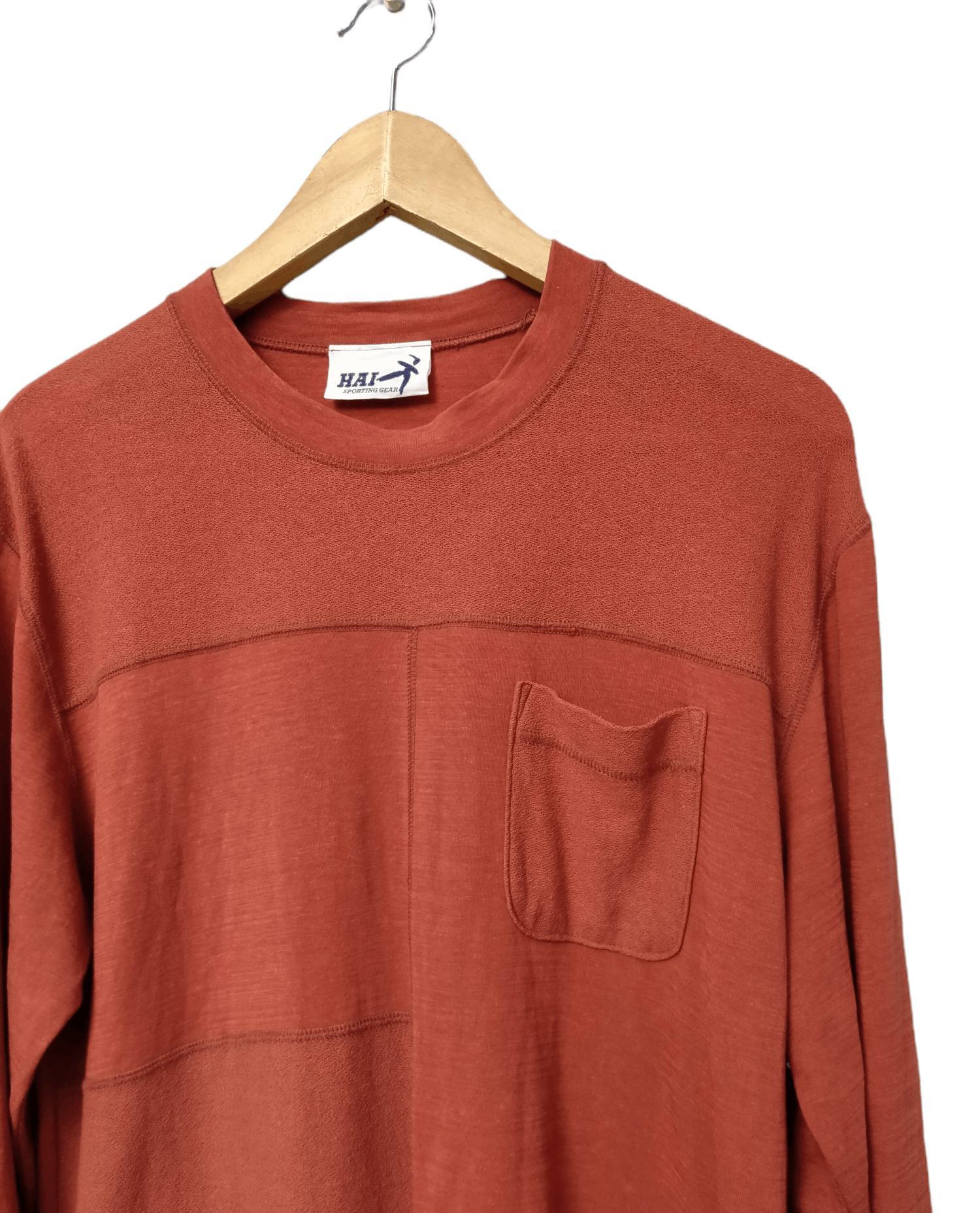 Hai Sporting Gear Vintage Hai Sporting Gear Patchwork Long Sleeve Pocket Tee Size US M / EU 48-50 / 2 - 5 Thumbnail