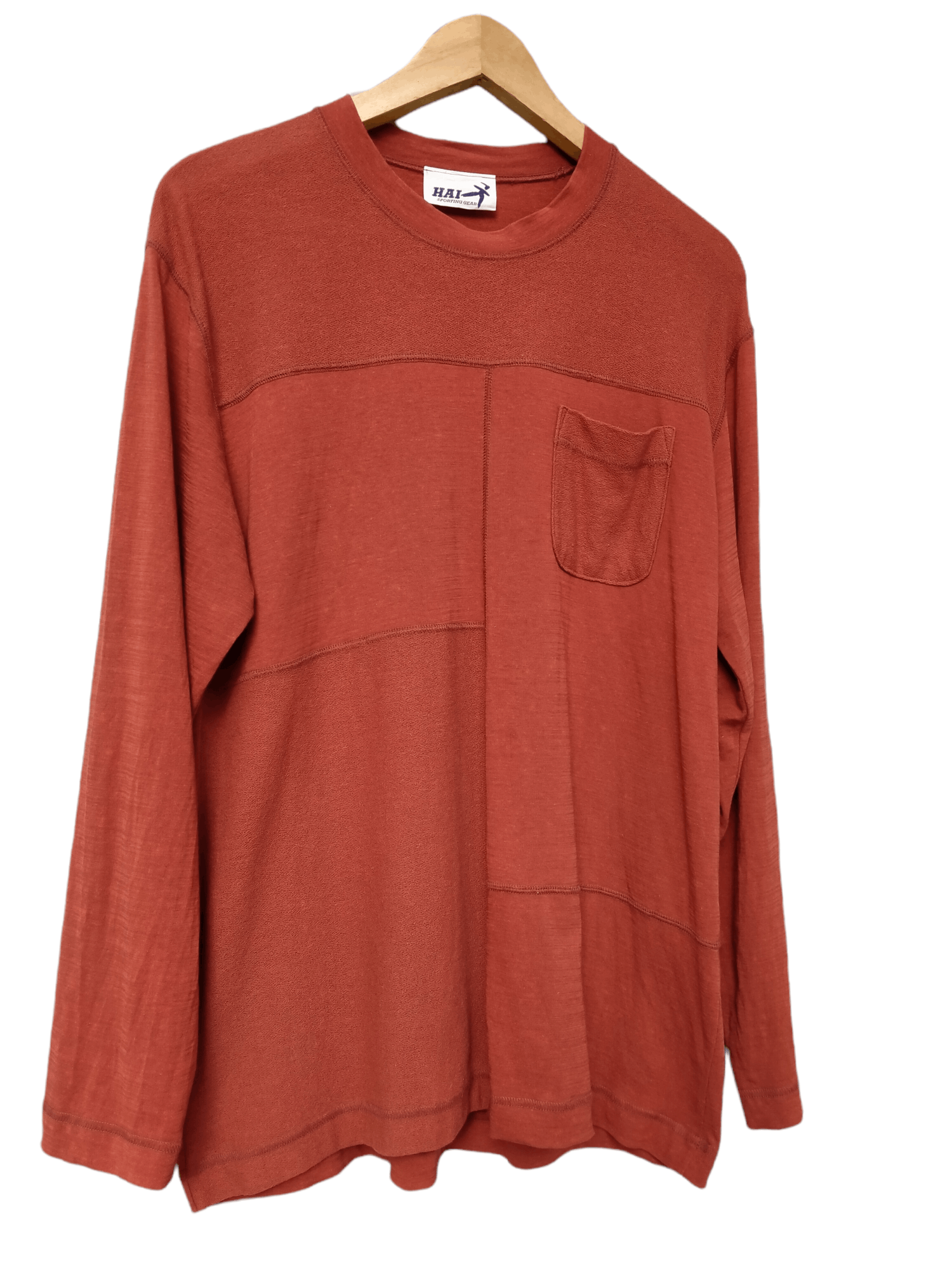 Hai Sporting Gear Vintage Hai Sporting Gear Patchwork Long Sleeve Pocket Tee Size US M / EU 48-50 / 2 - 3 Thumbnail