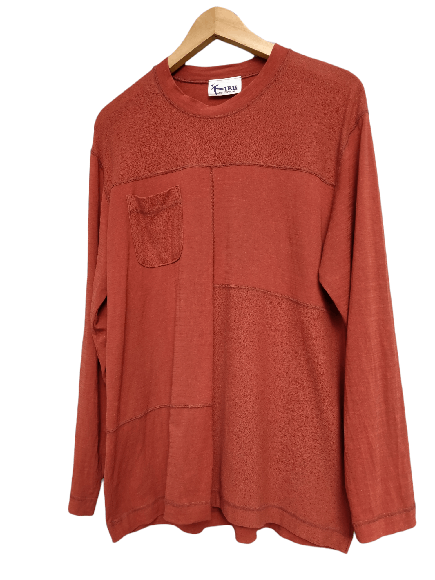 Hai Sporting Gear Vintage Hai Sporting Gear Patchwork Long Sleeve Pocket Tee Size US M / EU 48-50 / 2 - 4 Thumbnail