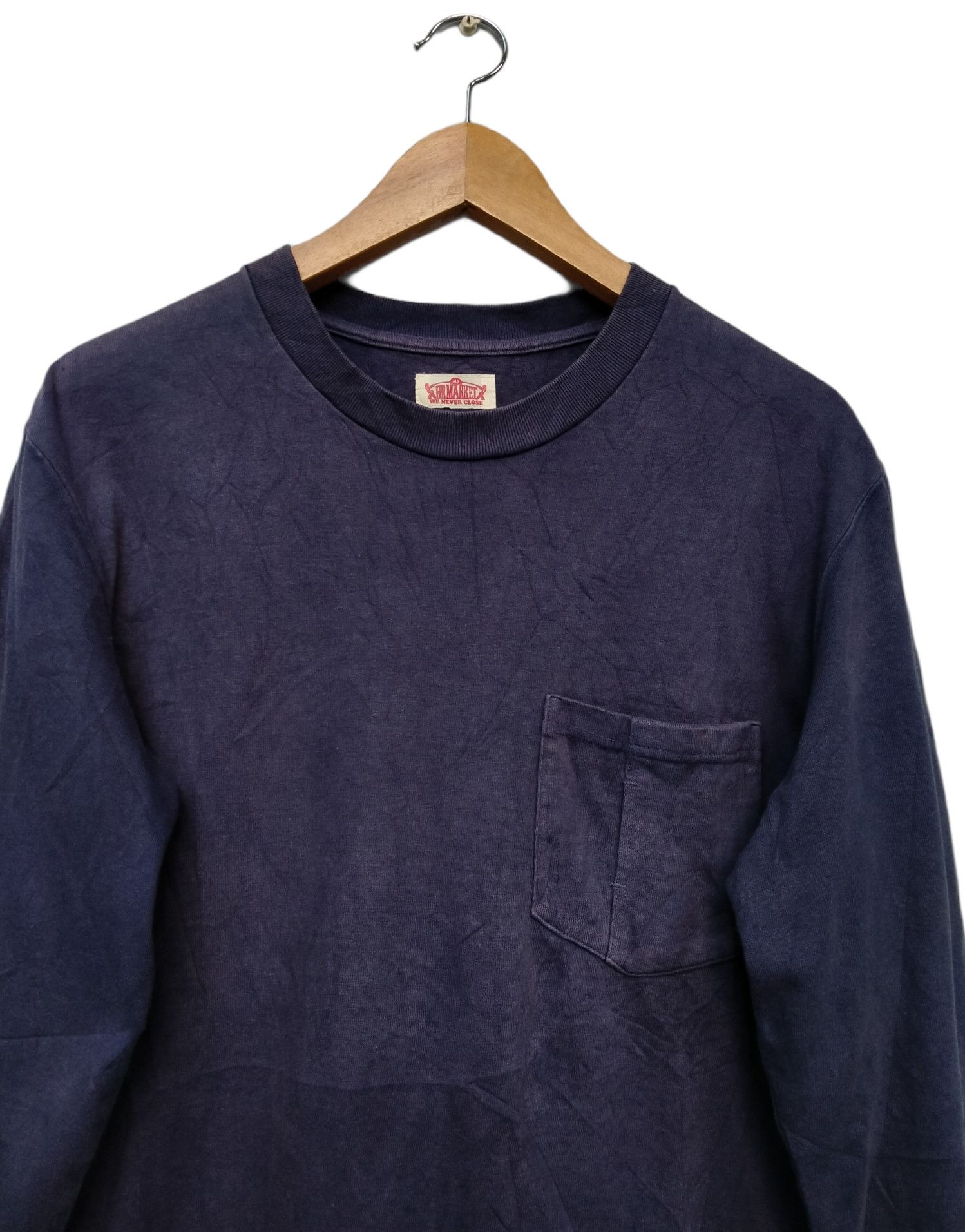 image of Devilock x Hysteric Glamour Vintage Hr Market Single Pocket Tee, Men's (Size Large)