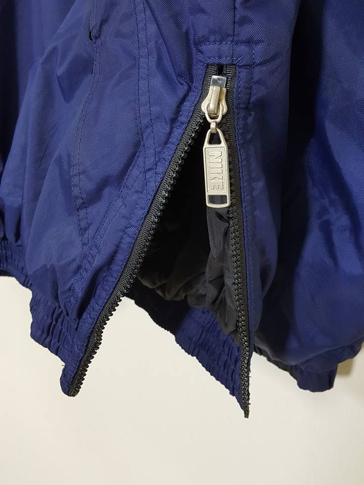 Nike × Vintage NIKE Quilted Puffer Velvet Collar Quarter Zipper Jacket Size US L / EU 52-54 / 3 - 11 Thumbnail