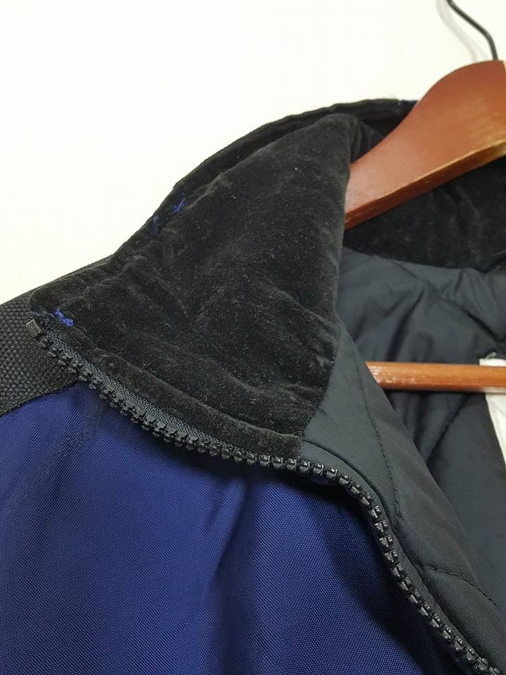 Nike × Vintage NIKE Quilted Puffer Velvet Collar Quarter Zipper Jacket Size US L / EU 52-54 / 3 - 6 Thumbnail