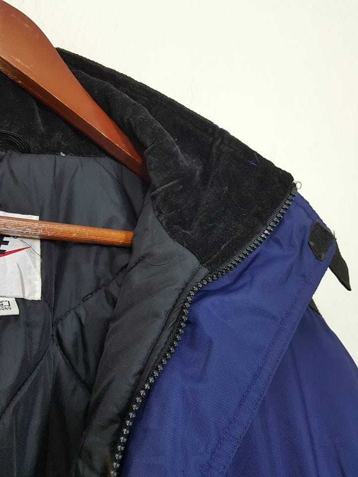 Nike × Vintage NIKE Quilted Puffer Velvet Collar Quarter Zipper Jacket Size US L / EU 52-54 / 3 - 5 Thumbnail