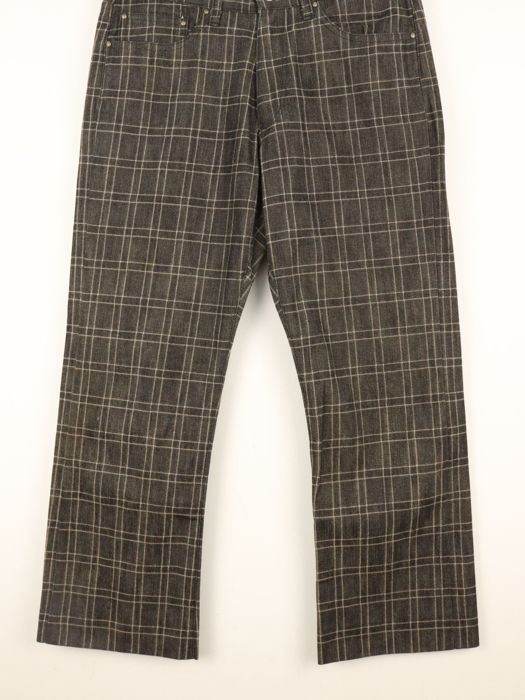 Melrose Japanese Brand MELROSE Black and White Plaid Ankle Pants Size US 29 - 9 Thumbnail