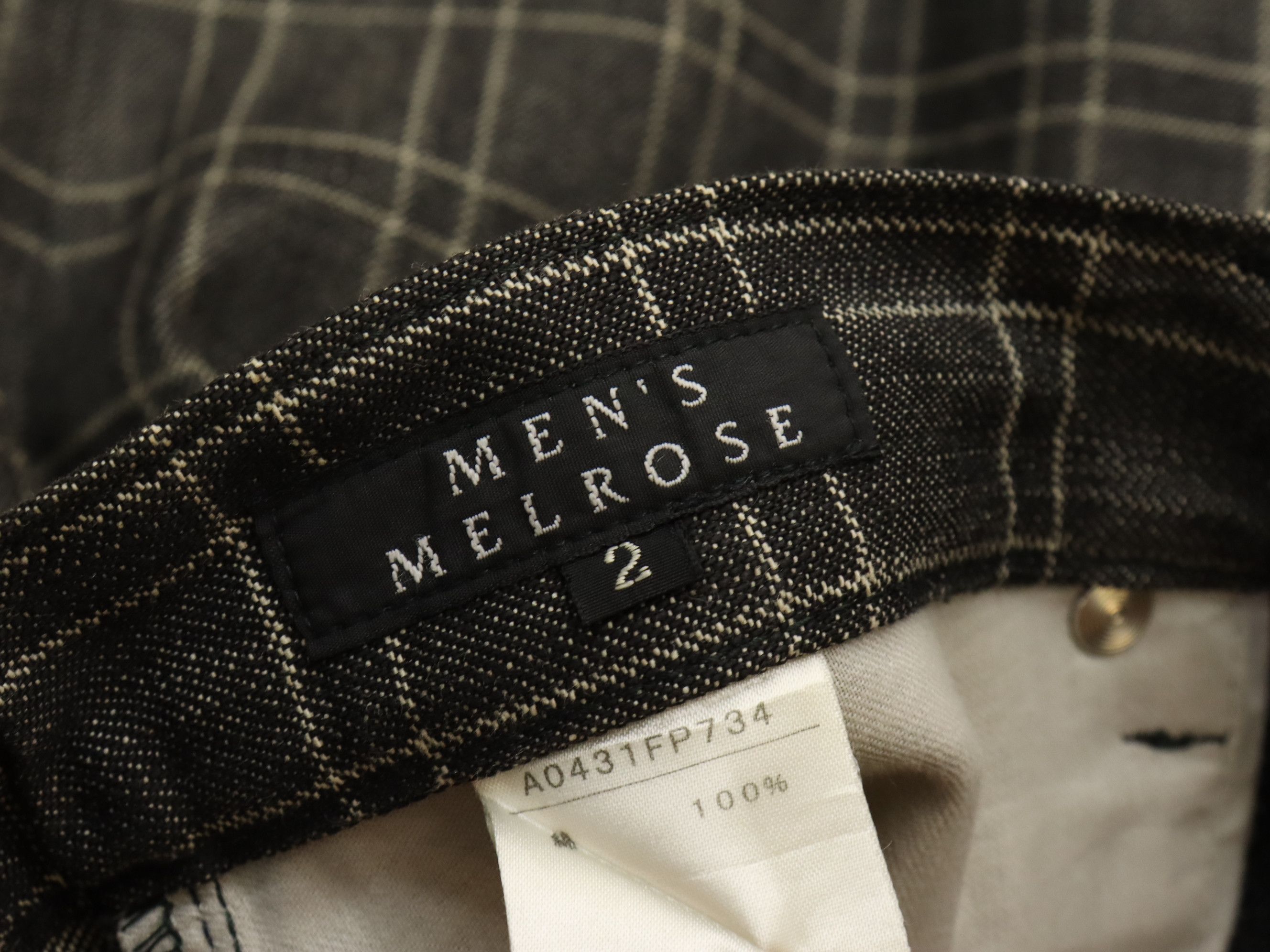 Melrose Japanese Brand MELROSE Black and White Plaid Ankle Pants Size US 29 - 10 Thumbnail