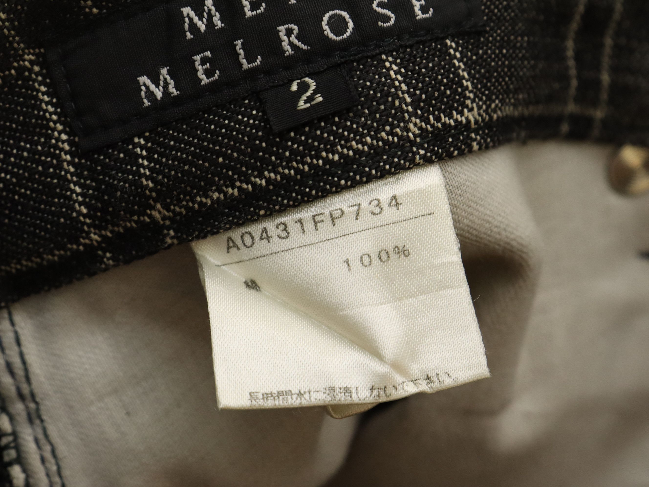 Melrose Japanese Brand MELROSE Black and White Plaid Ankle Pants Size US 29 - 11 Thumbnail