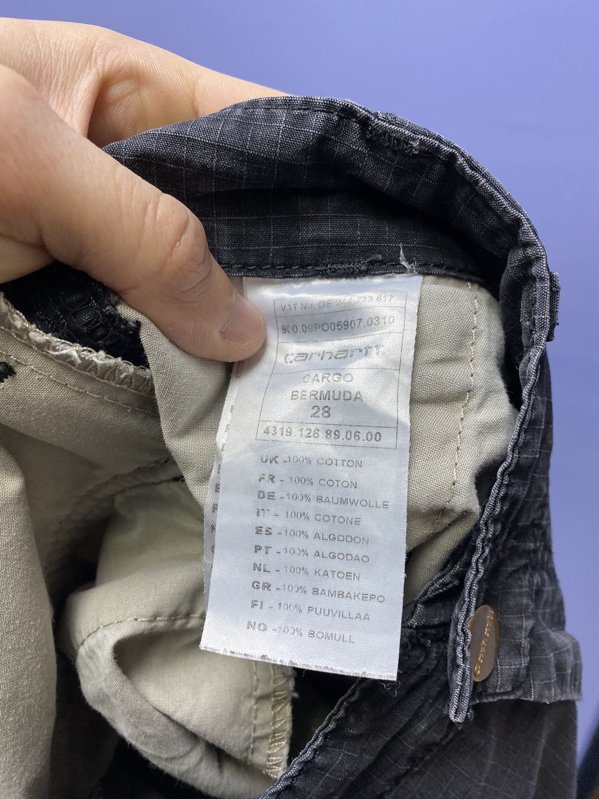 Carhartt × Vintage Carhartt Сanvas Faded Cargo Shorts Vintage Loose Baggy Size US 28 / EU 44 - 21 Thumbnail