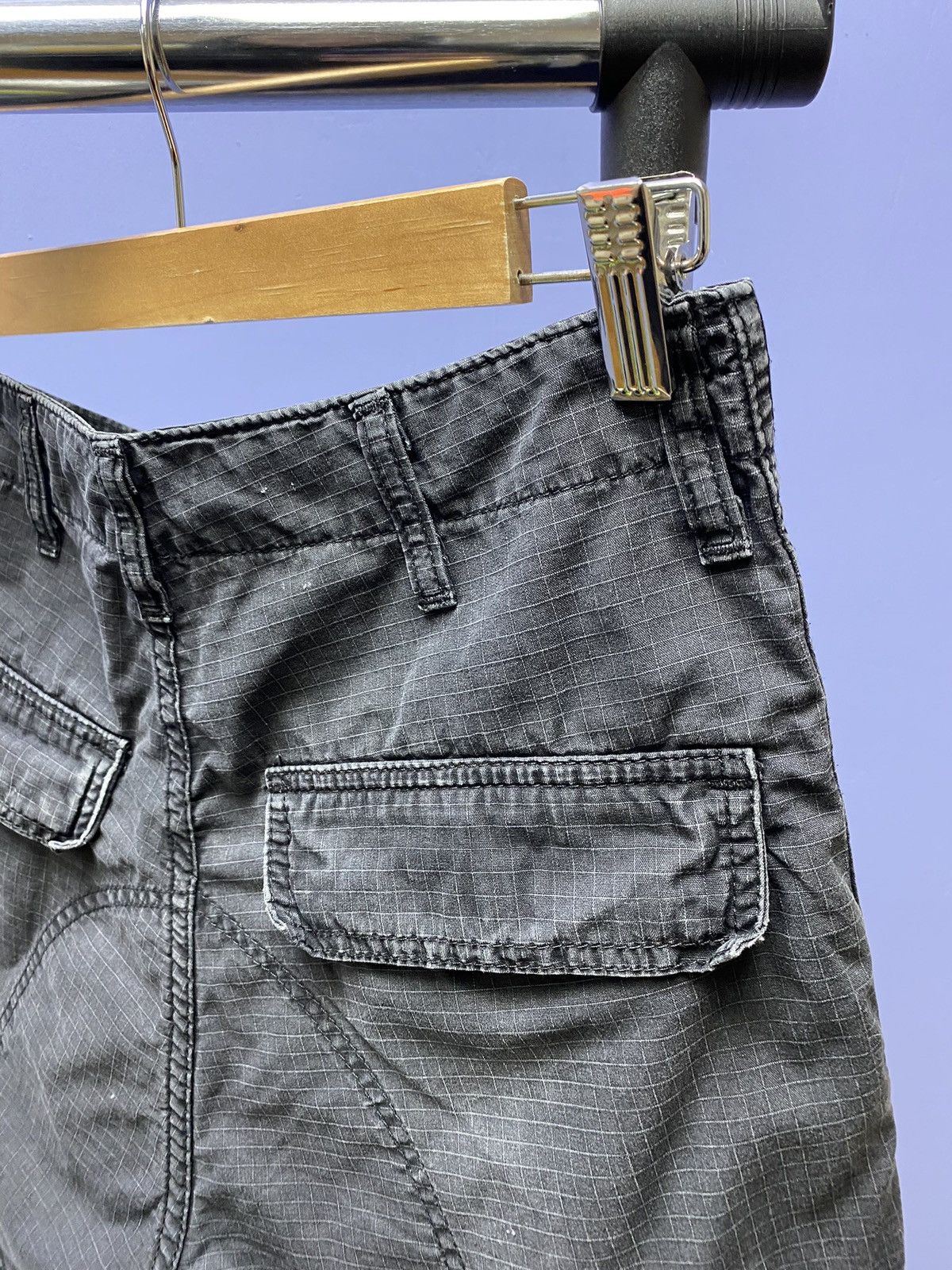 Carhartt × Vintage Carhartt Сanvas Faded Cargo Shorts Vintage Loose Baggy Size US 28 / EU 44 - 14 Thumbnail