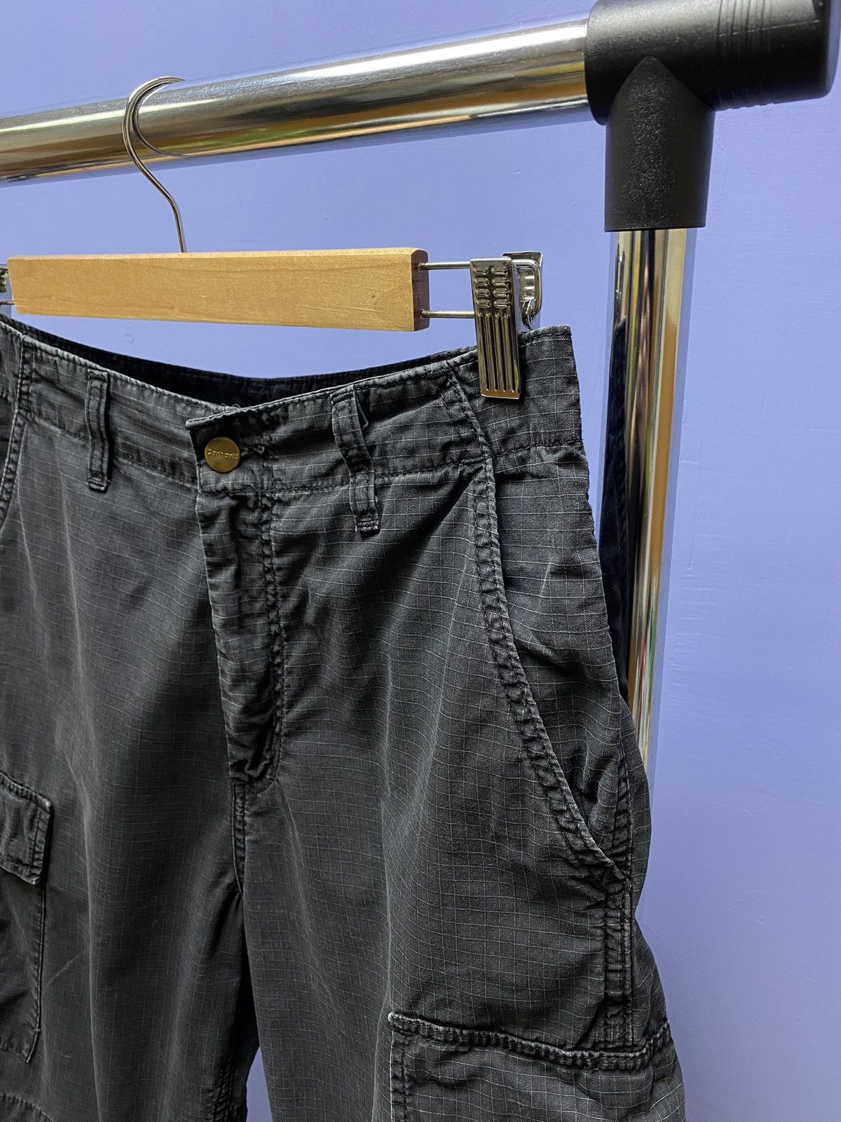 Carhartt × Vintage Carhartt Сanvas Faded Cargo Shorts Vintage Loose Baggy Size US 28 / EU 44 - 7 Thumbnail