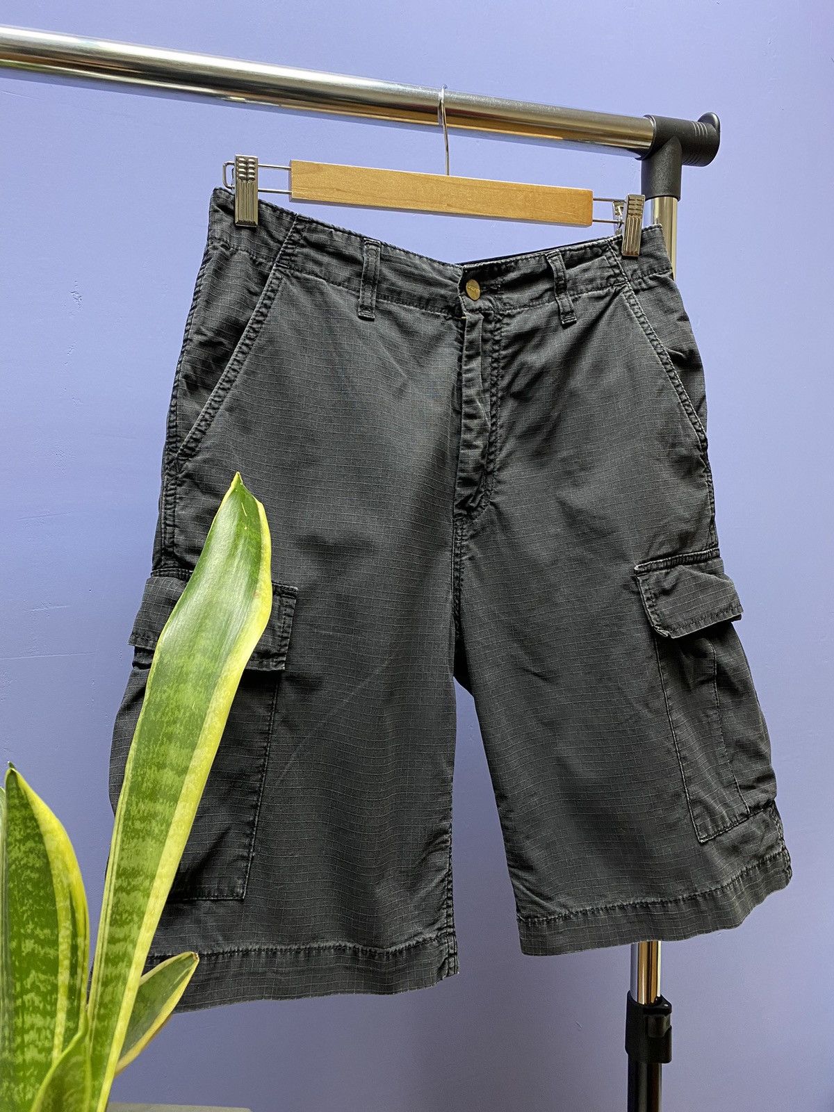 Carhartt × Vintage Carhartt Сanvas Faded Cargo Shorts Vintage Loose Baggy Size US 28 / EU 44 - 3 Thumbnail