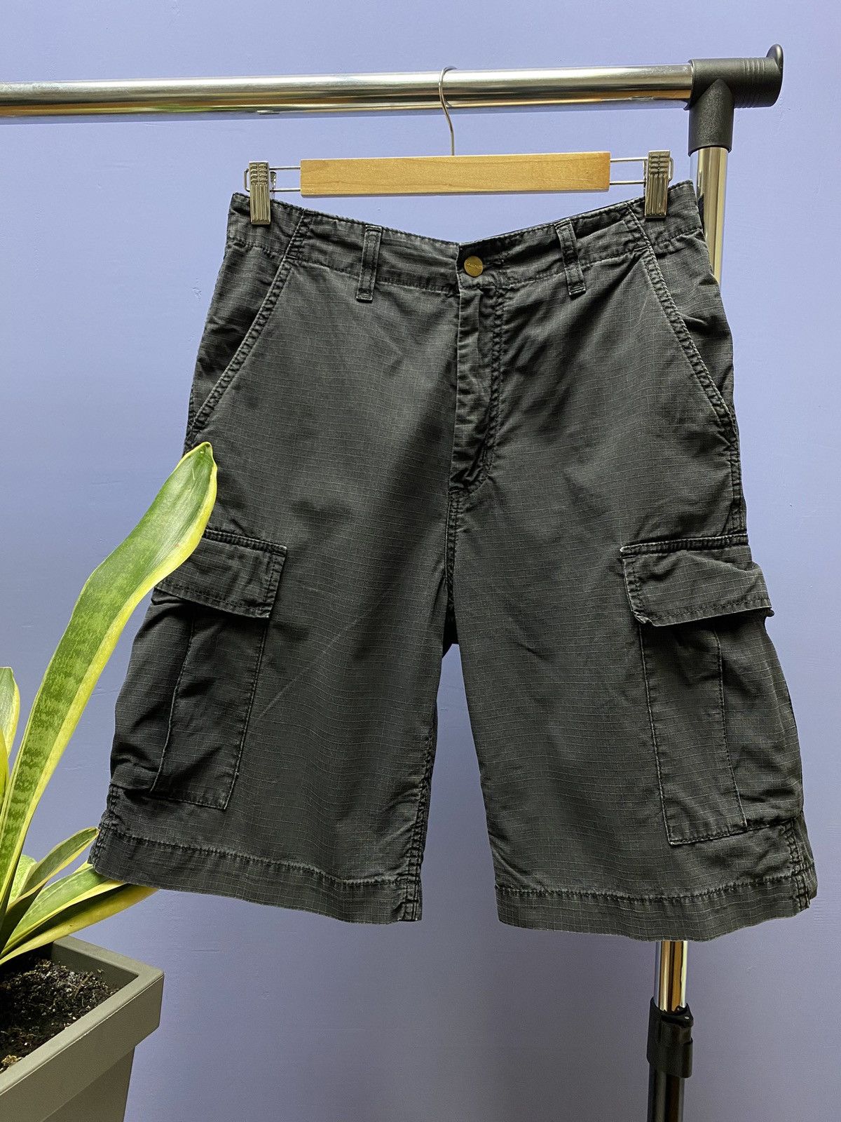 Carhartt × Vintage Carhartt Сanvas Faded Cargo Shorts Vintage Loose Baggy Size US 28 / EU 44 - 1 Thumbnail