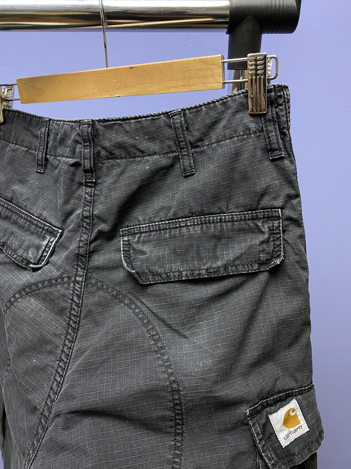 Carhartt × Vintage Carhartt Сanvas Faded Cargo Shorts Vintage Loose Baggy Size US 28 / EU 44 - 17 Thumbnail