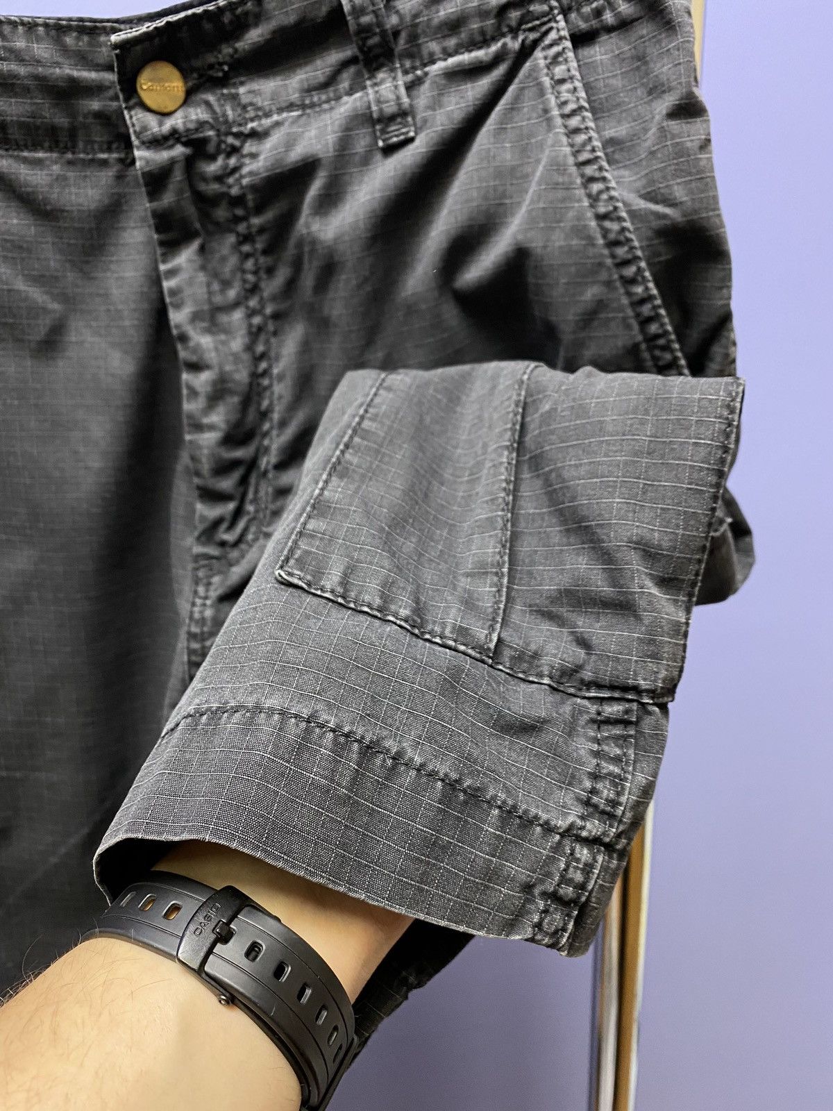 Carhartt × Vintage Carhartt Сanvas Faded Cargo Shorts Vintage Loose Baggy Size US 28 / EU 44 - 10 Thumbnail
