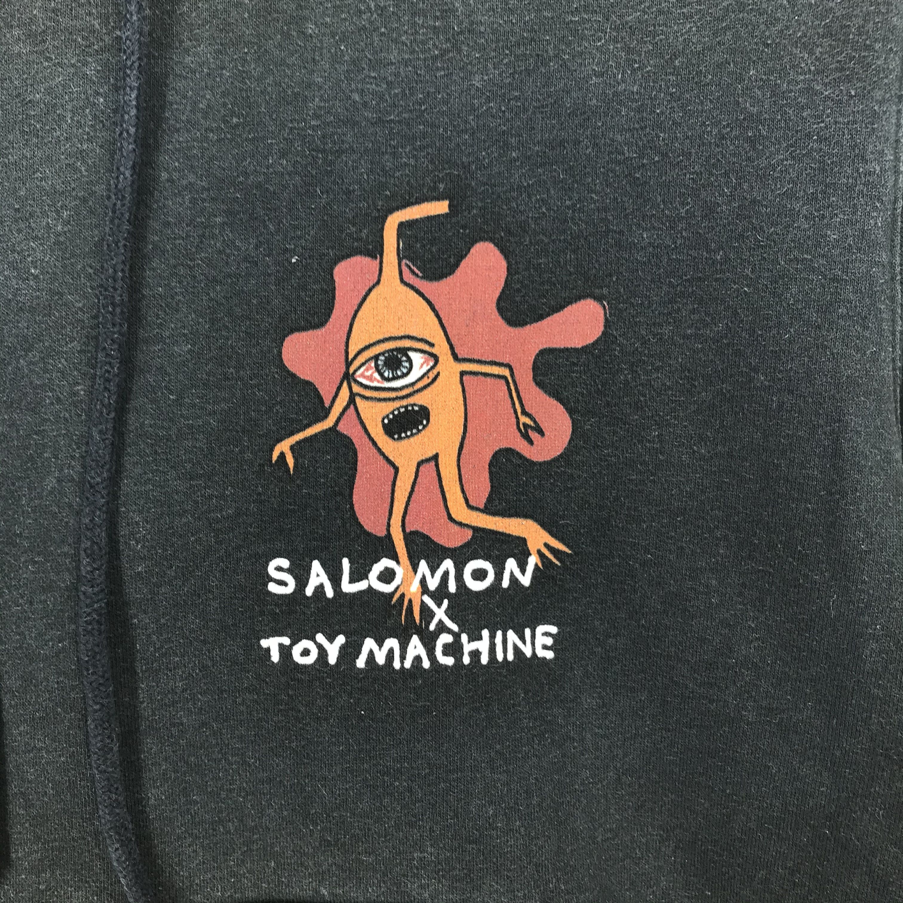 Salomon Salomon X Toy Machine Big Logo Pullover Hoodies #2802-108 Size S / US 4 / IT 40 - 3 Thumbnail