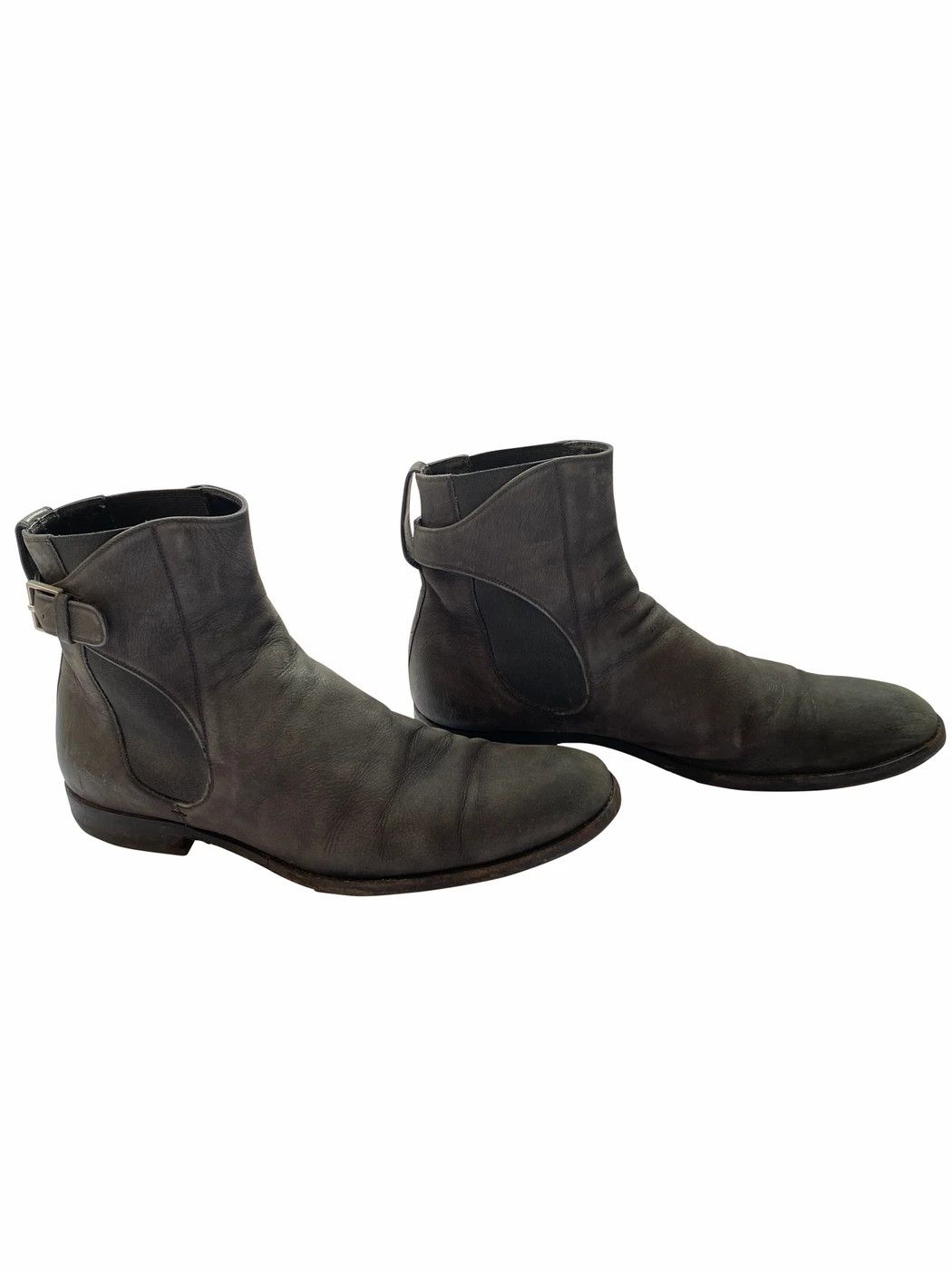 image of 2013 Dior Kris Van Assche Gray Leather Boots in Grey, Men's (Size 9)