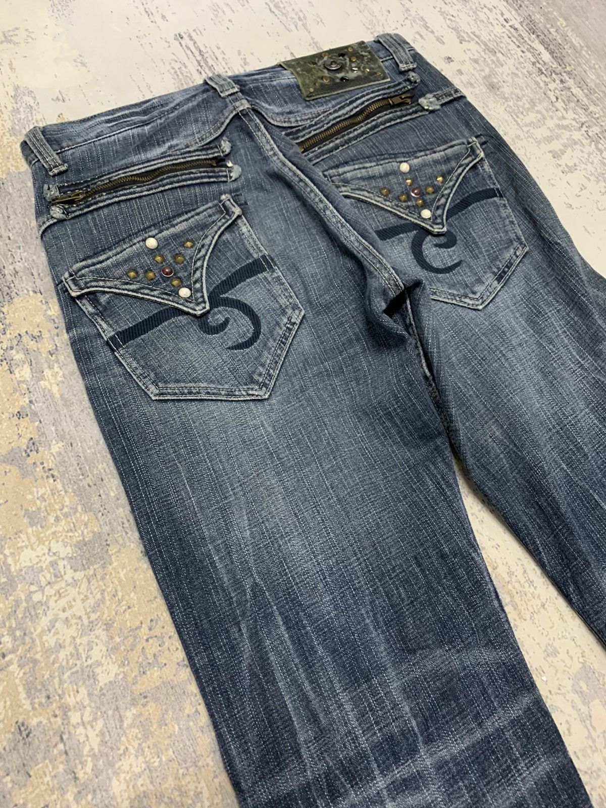 If Six Was Nine Japanese Brand Oririn Studded Streetwear Jeans 32x32 Size US 32 / EU 48 - 11 Thumbnail