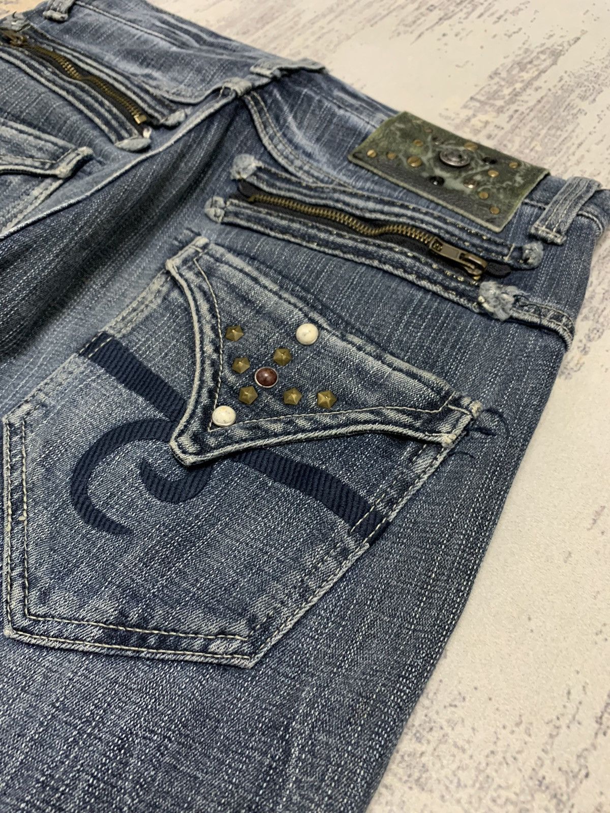 If Six Was Nine Japanese Brand Oririn Studded Streetwear Jeans 32x32 Size US 32 / EU 48 - 13 Thumbnail